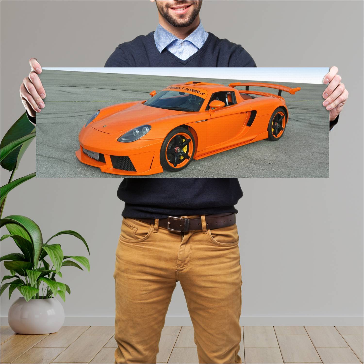 Cuadro grande 30x80cm 2009 porsche carrera gt by k 593 Porsche