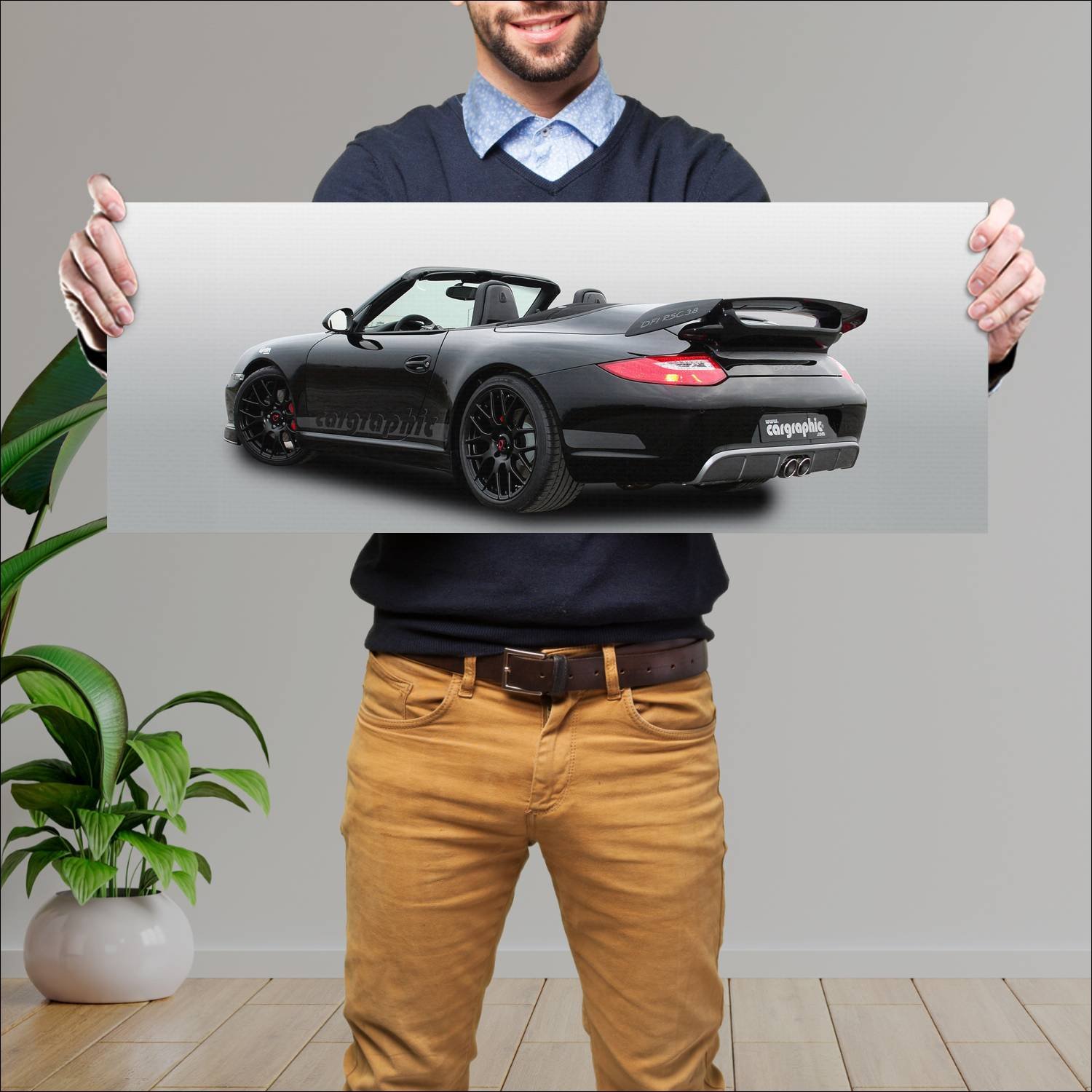 Cuadro grande 30x80cm 2010 cargraphic dfi rsc 3 8 611 Porsche