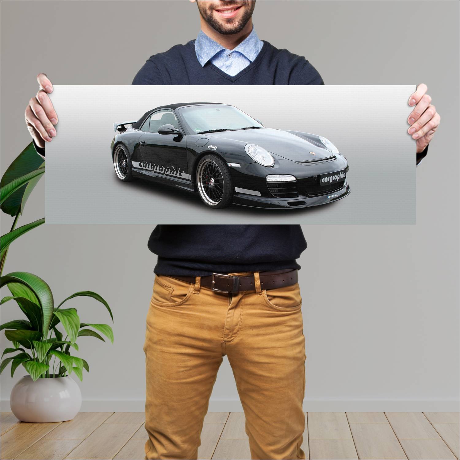 Cuadro grande 30x80cm 2010 cargraphic dfi rsc 3 8 612 Porsche