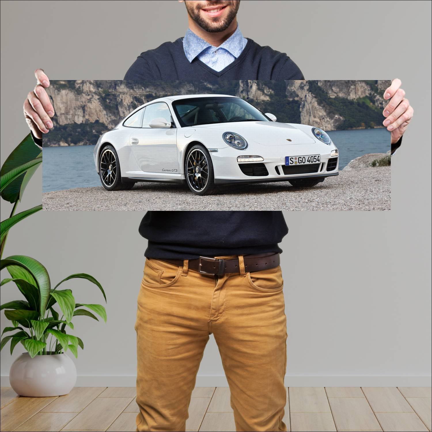 Cuadro grande 30x80cm 2010 porsche 911 carrera gts 616 Porsche