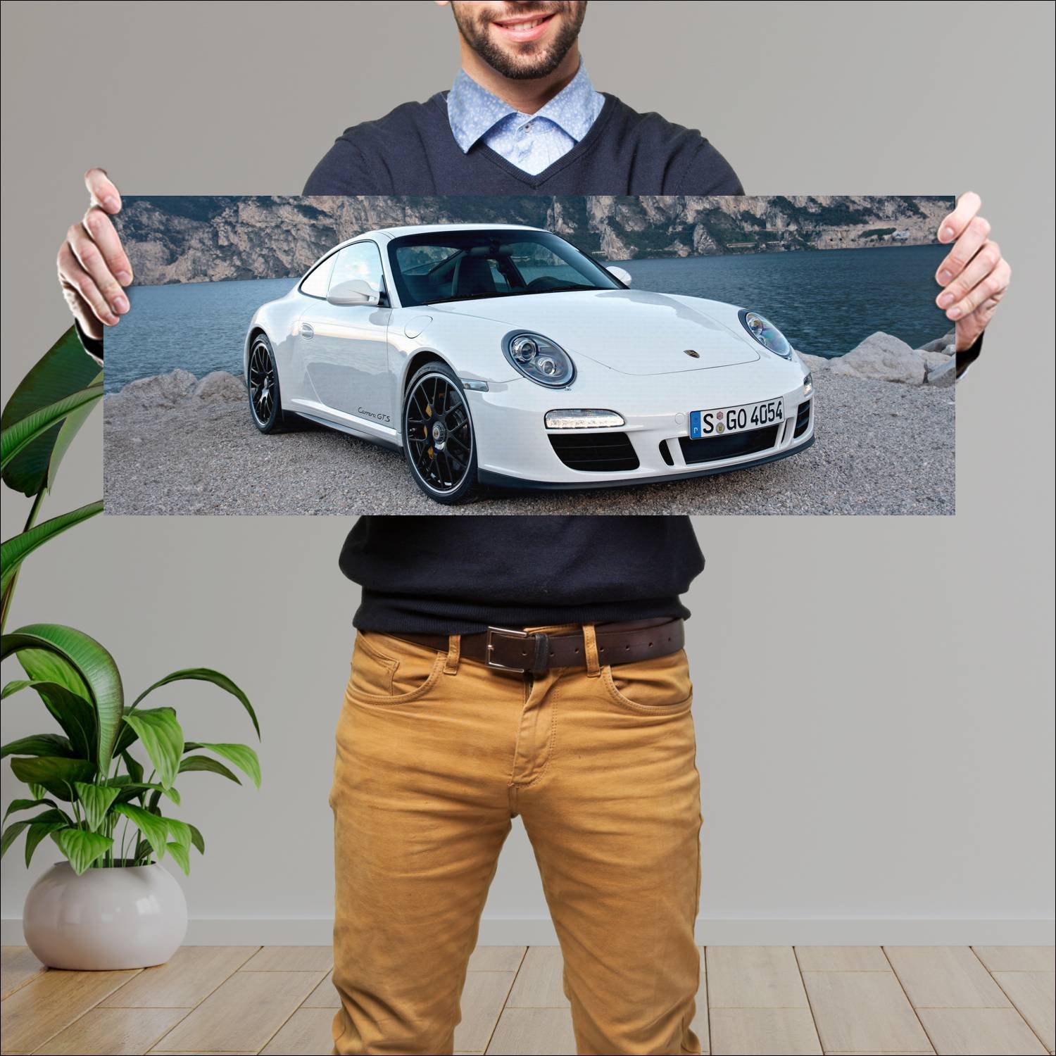 Cuadro grande 30x80cm 2010 porsche 911 carrera gts 618 Porsche
