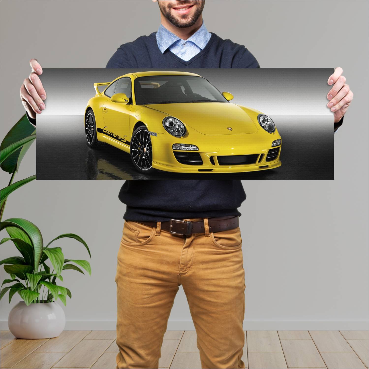 Cuadro grande 30x80cm 2010 porsche 911 carrera s a 620 Porsche