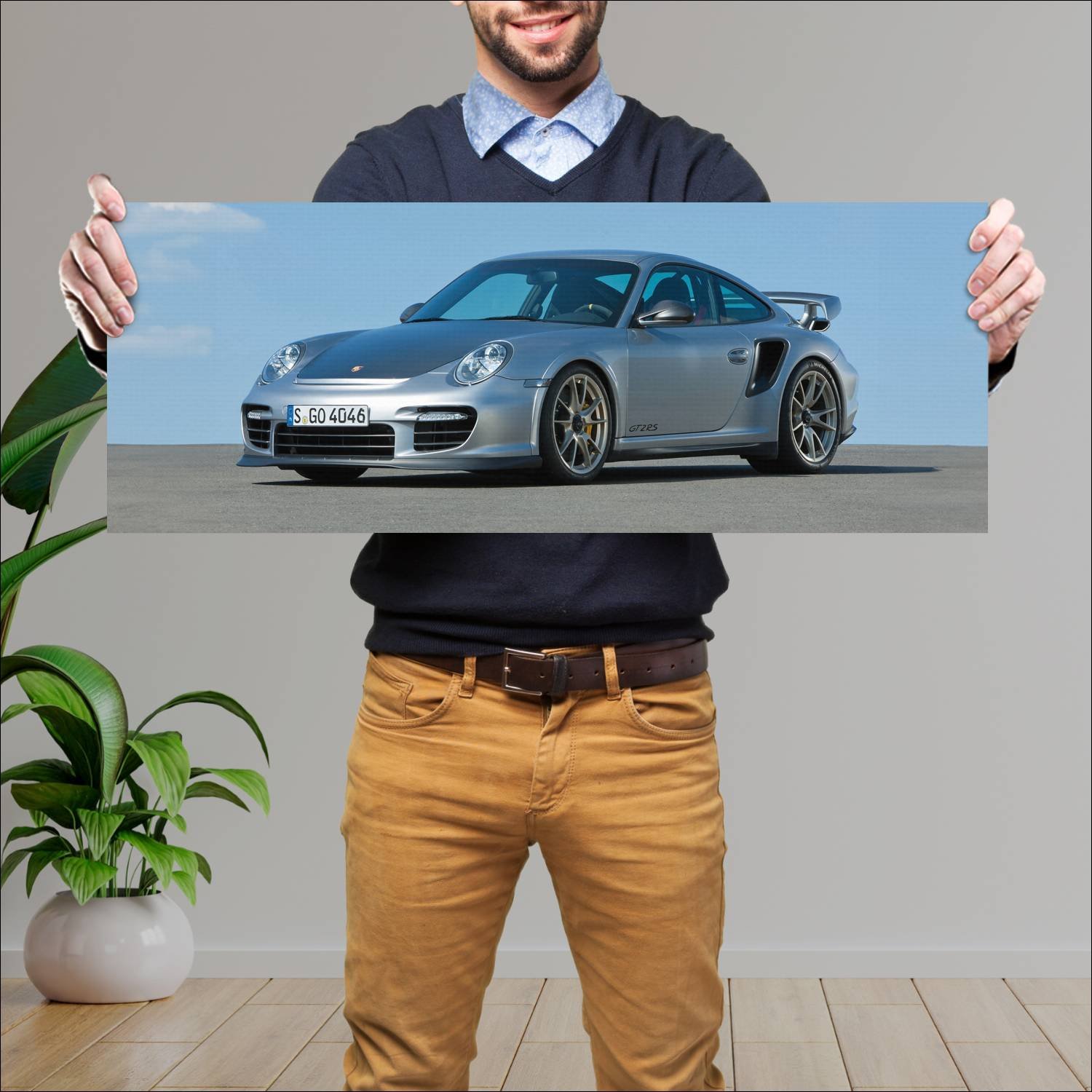 Cuadro grande 30x80cm 2010 porsche 911 gt2 rs Porsche
