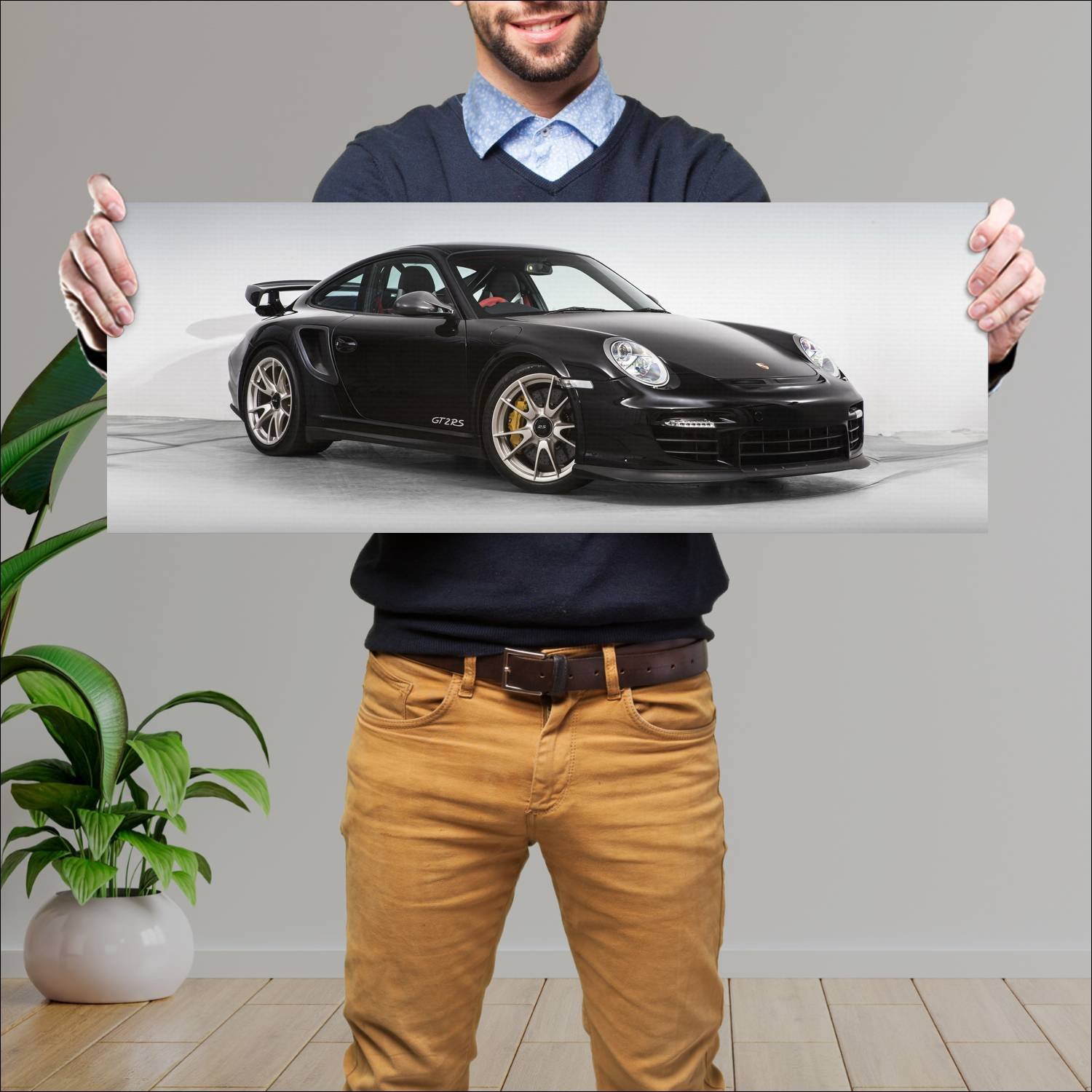 Cuadro grande 30x80cm 2010 porsche 911 gt2 rs uk 4 624 Porsche