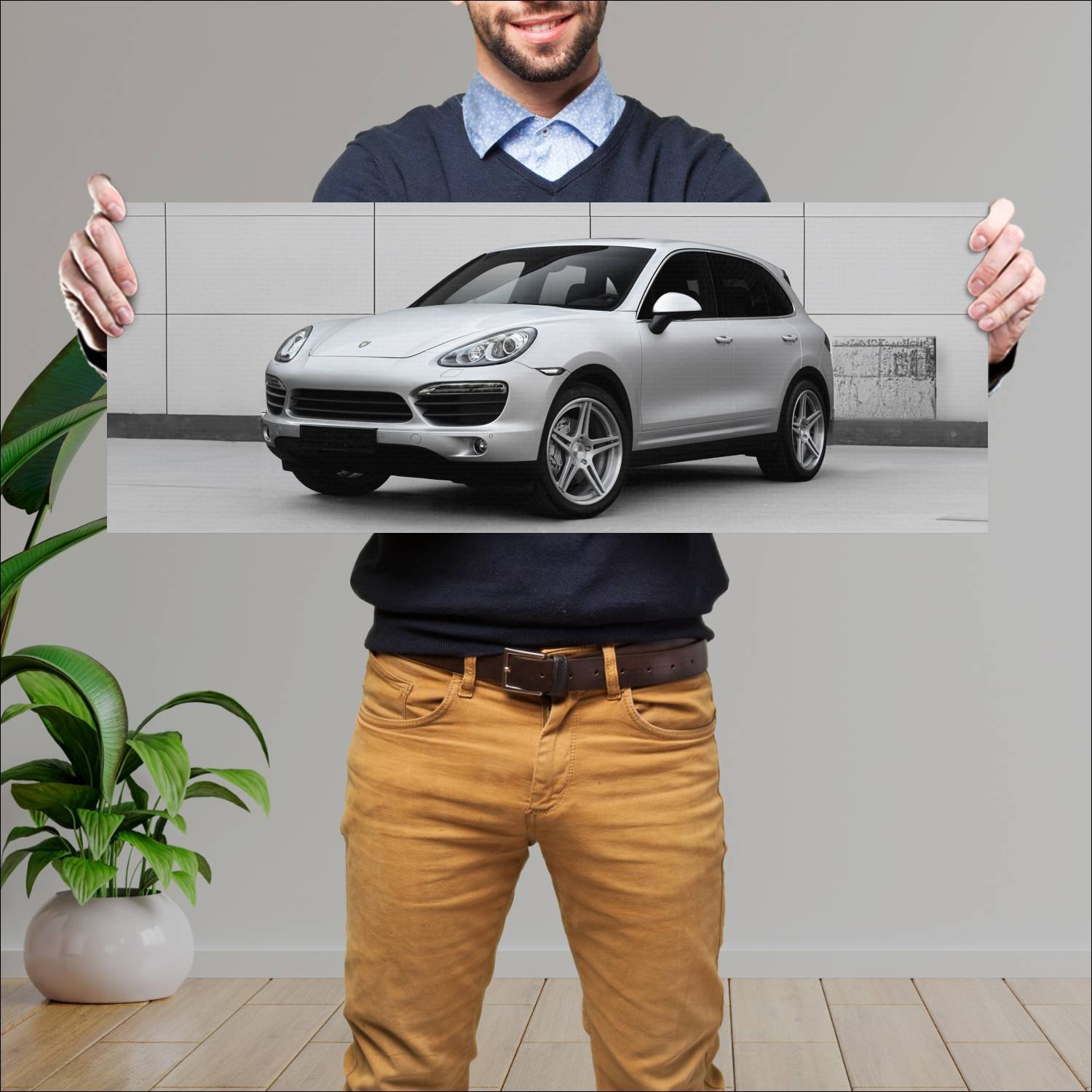 Cuadro grande 30x80cm 2010 porsche cayenne s by to 645 Porsche