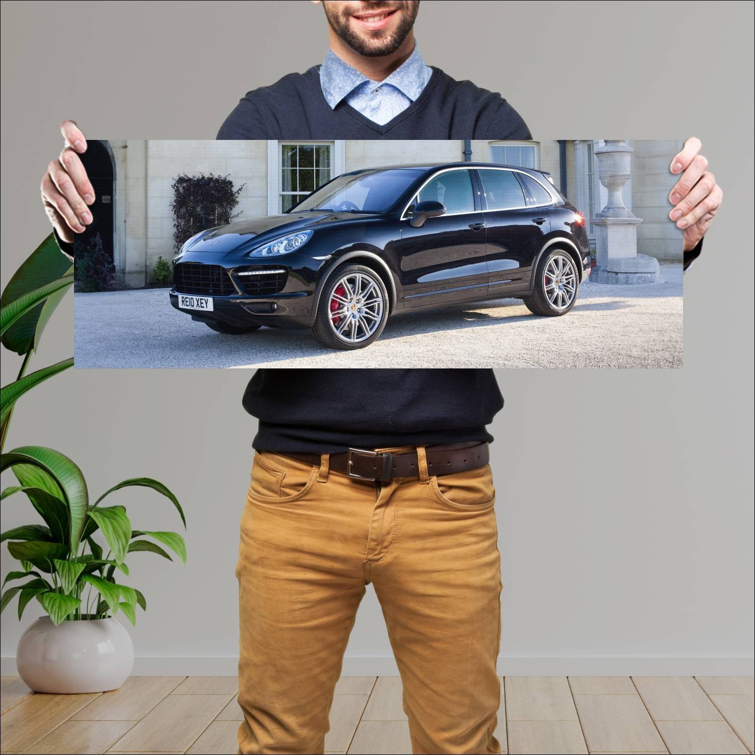 Cuadro grande 30x80cm 2010 porsche cayenne turbo u 650 Porsche