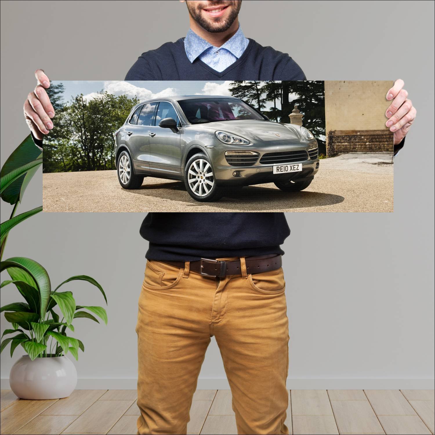Cuadro grande 30x80cm 2010 porsche cayenne uk Porsche