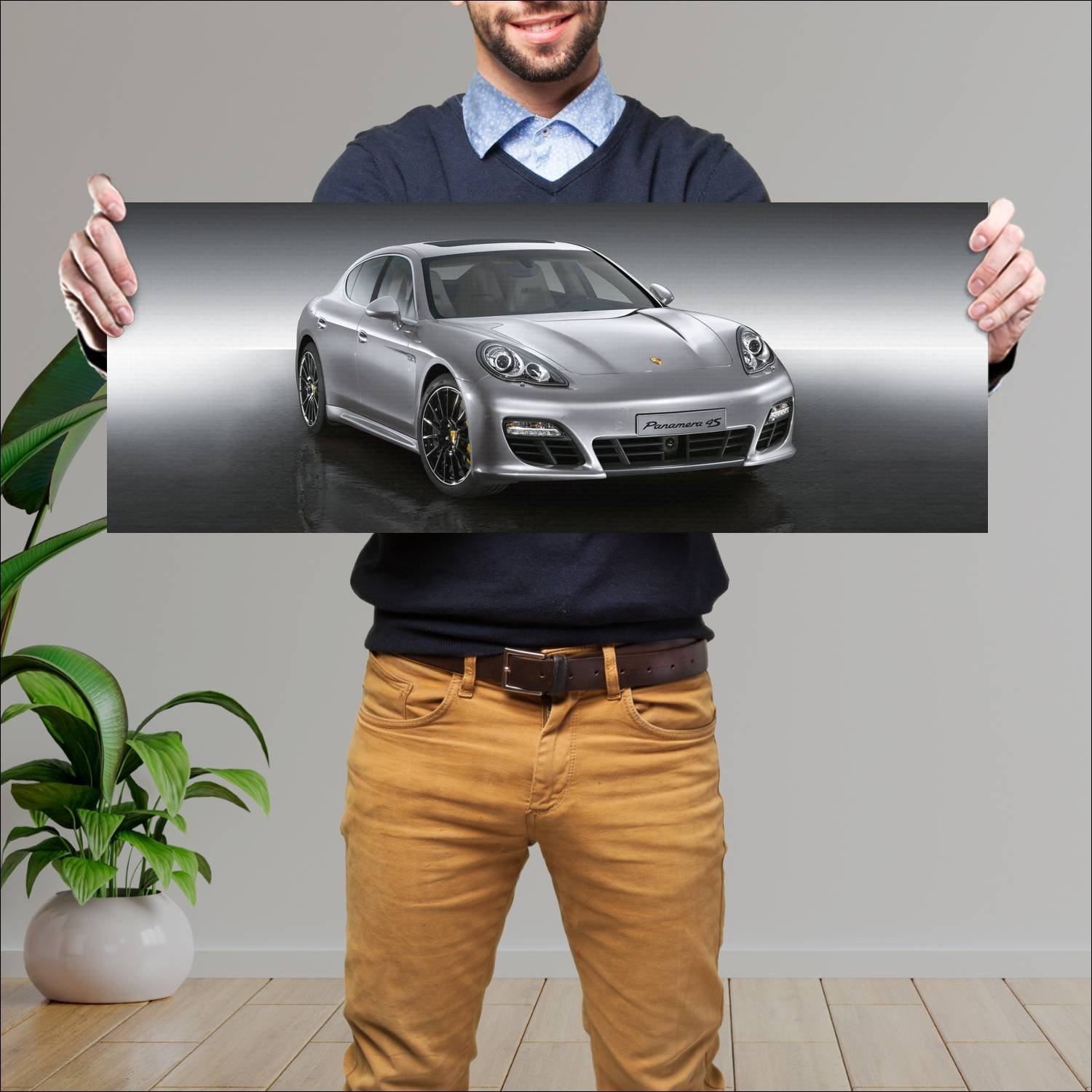 Cuadro grande 30x80cm 2010 porsche panamera s spor 655 Porsche