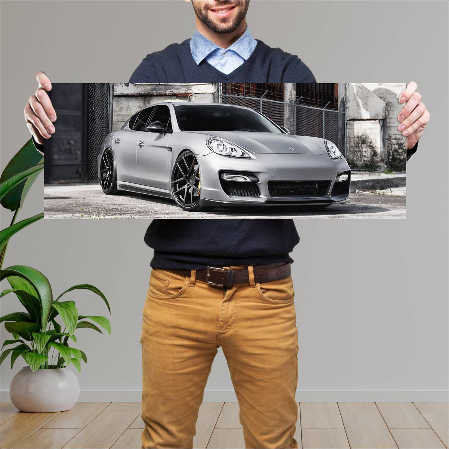 Cuadro grande 30x80cm 2010 porsche panamera turbo 658 Porsche
