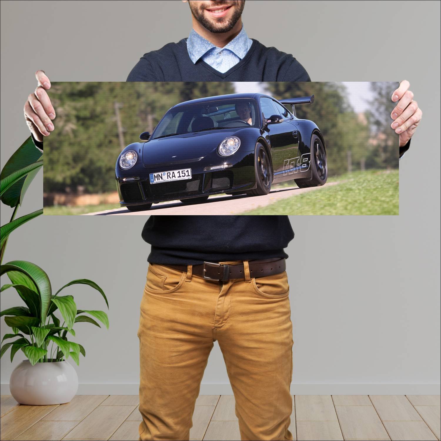 Cuadro grande 30x80cm 2010 ruf rgt 8 prototype 111 660 Porsche