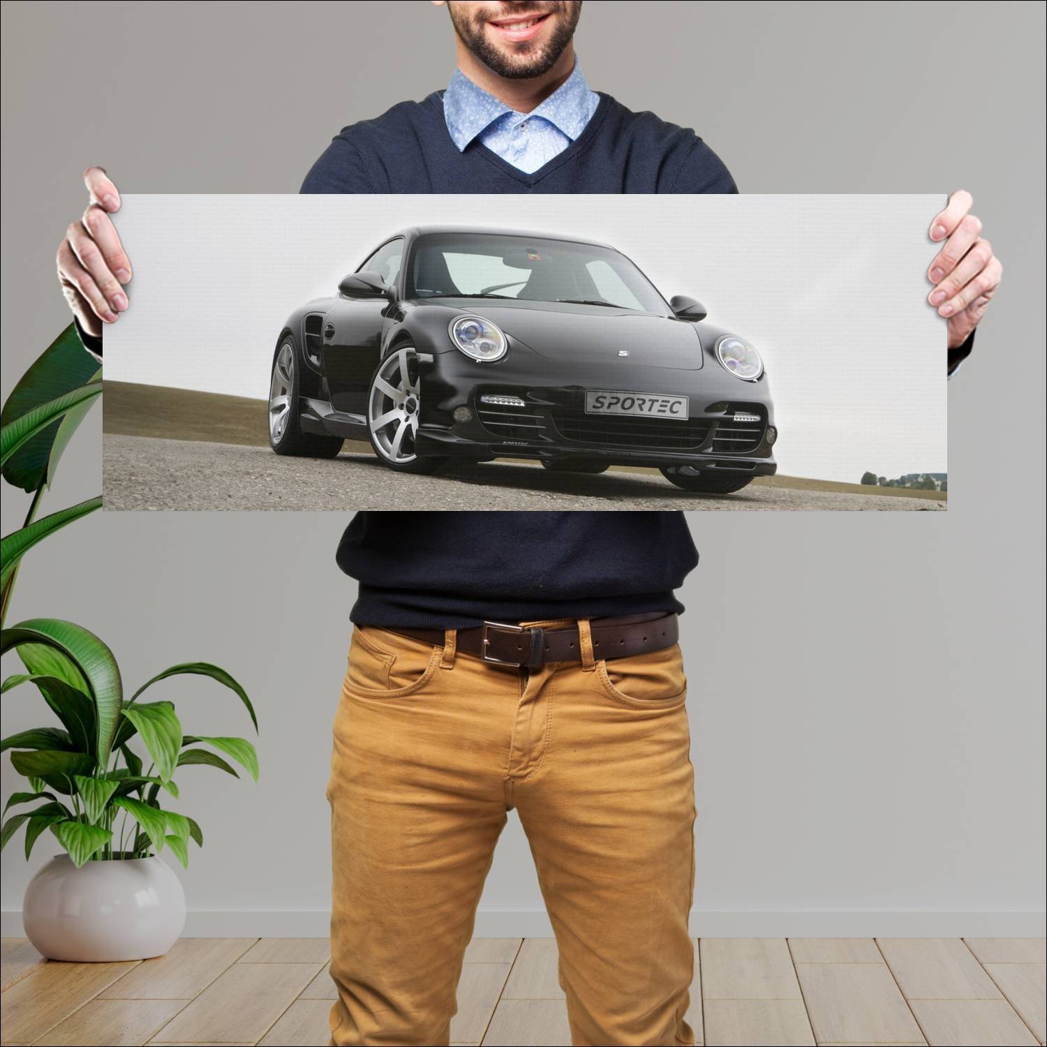 Cuadro grande 30x80cm 2010 sportec sp 580 based on 663 Porsche