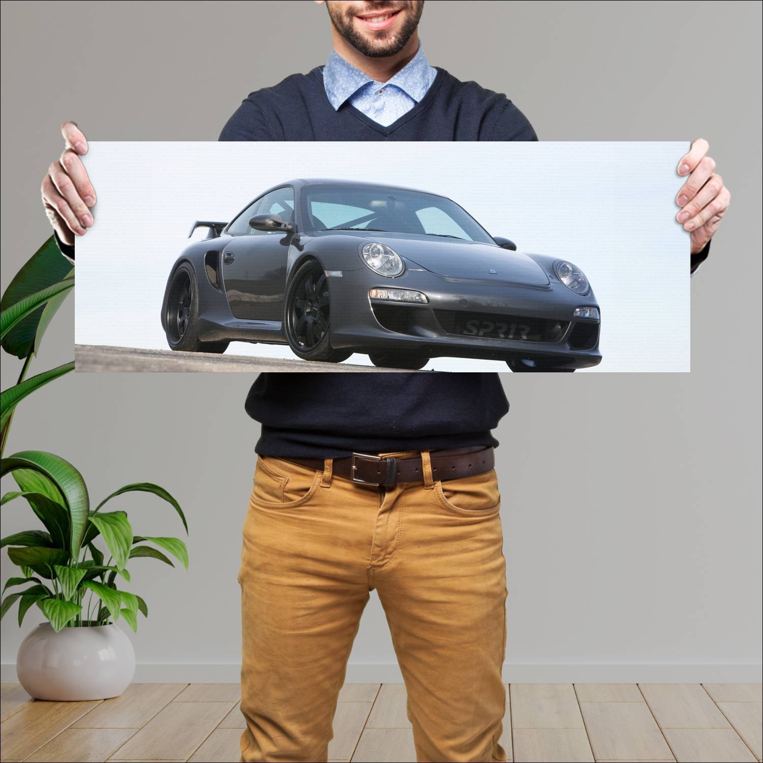 Cuadro grande 30x80cm 2010 sportec spr1 r based on 664 Porsche