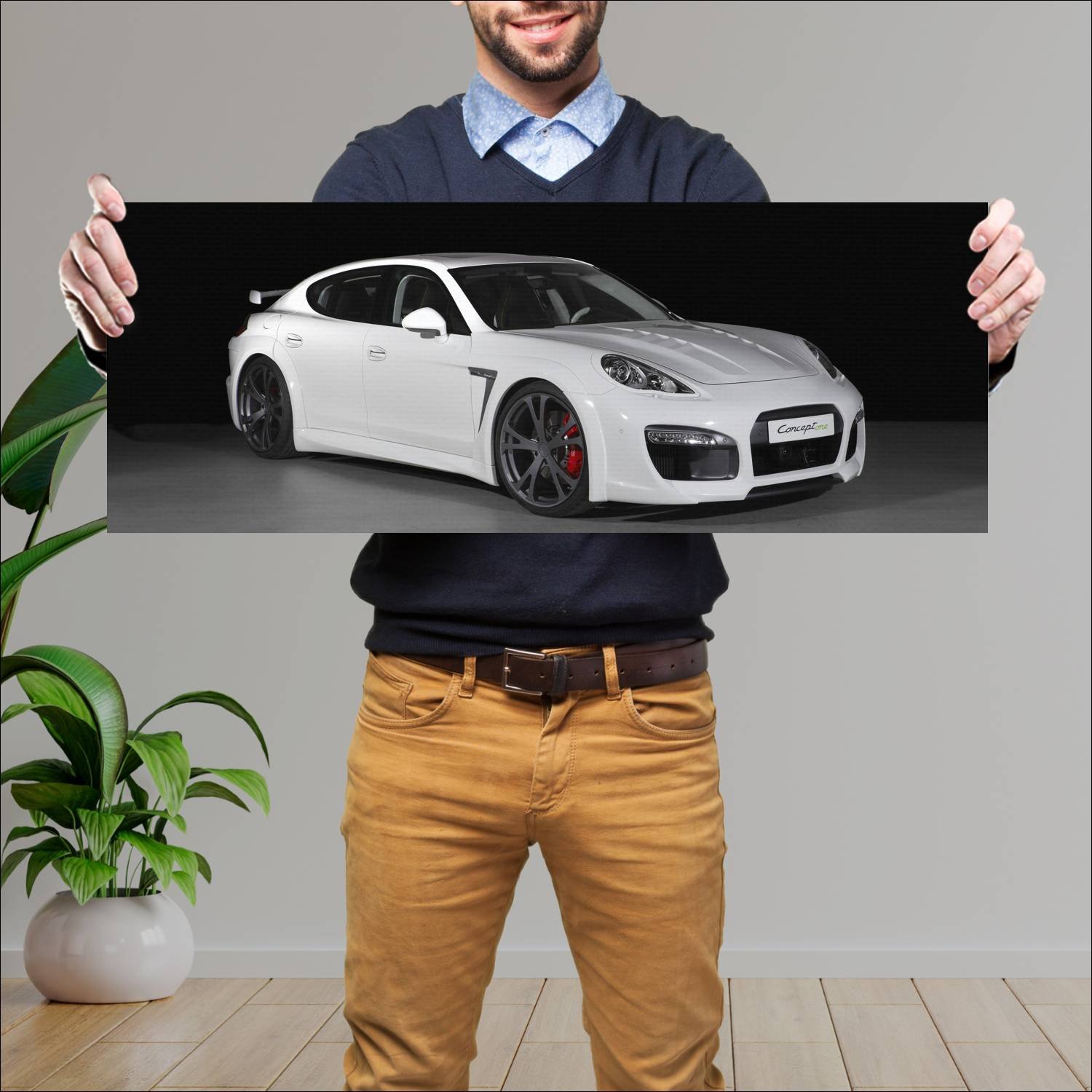 Cuadro grande 30x80cm 2010 techart concept one 111 665 Porsche