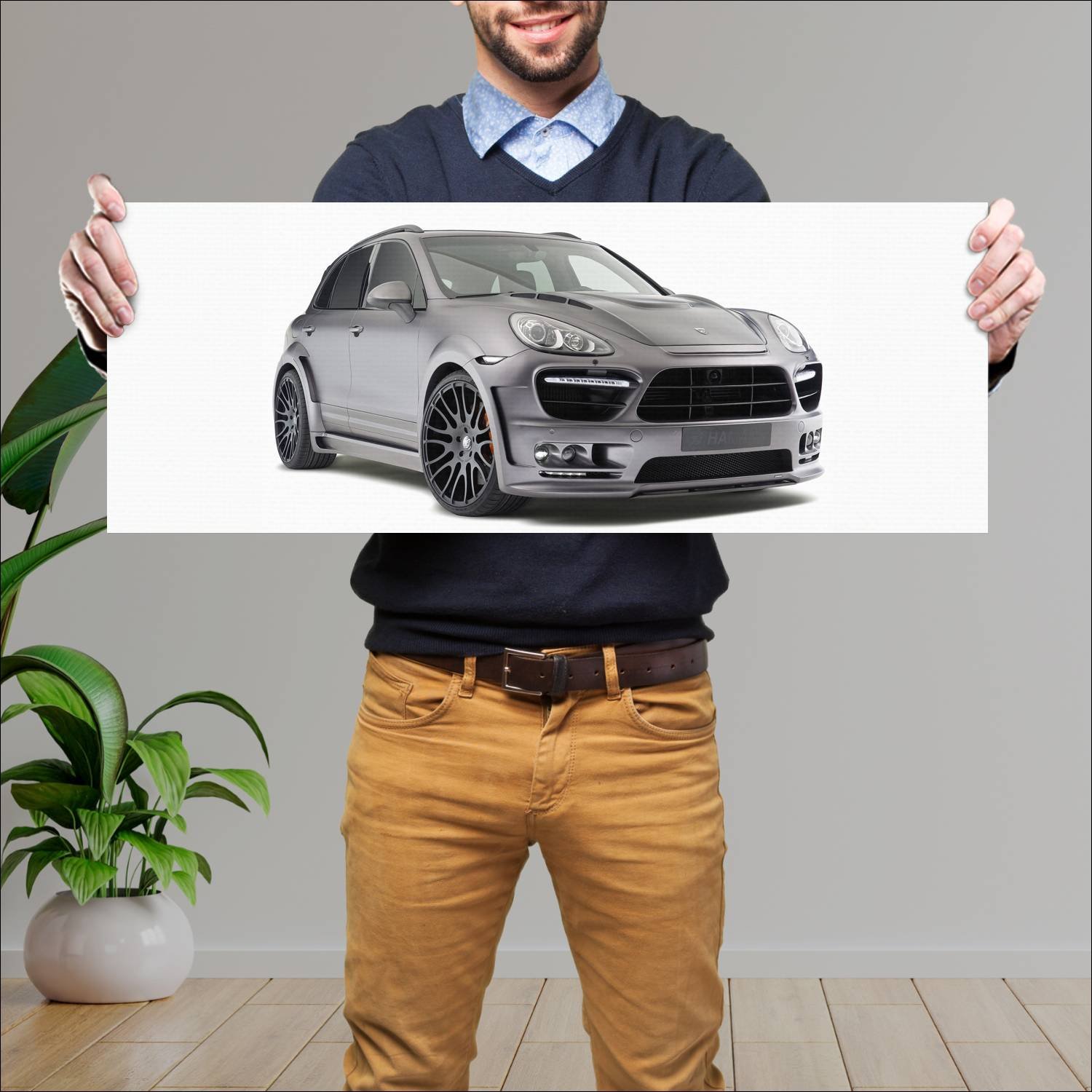 Cuadro grande 30x80cm 2011 hamann guardian auto 681 Porsche