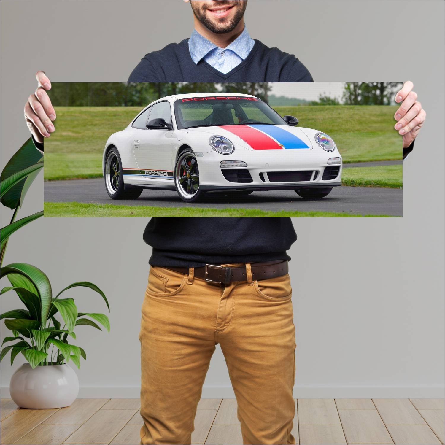 Cuadro grande 30x80cm 2011 porsche 911 carrera gts 688 Porsche