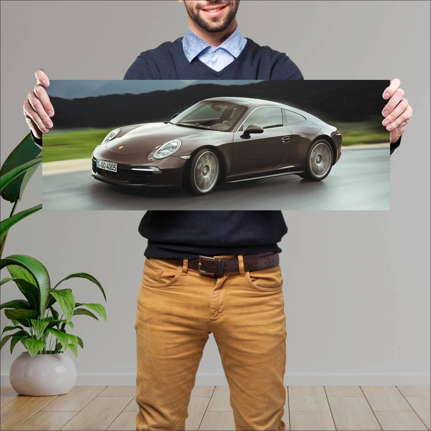 Cuadro grande 30x80cm 2011 porsche 911 carrera s 4 689 Porsche