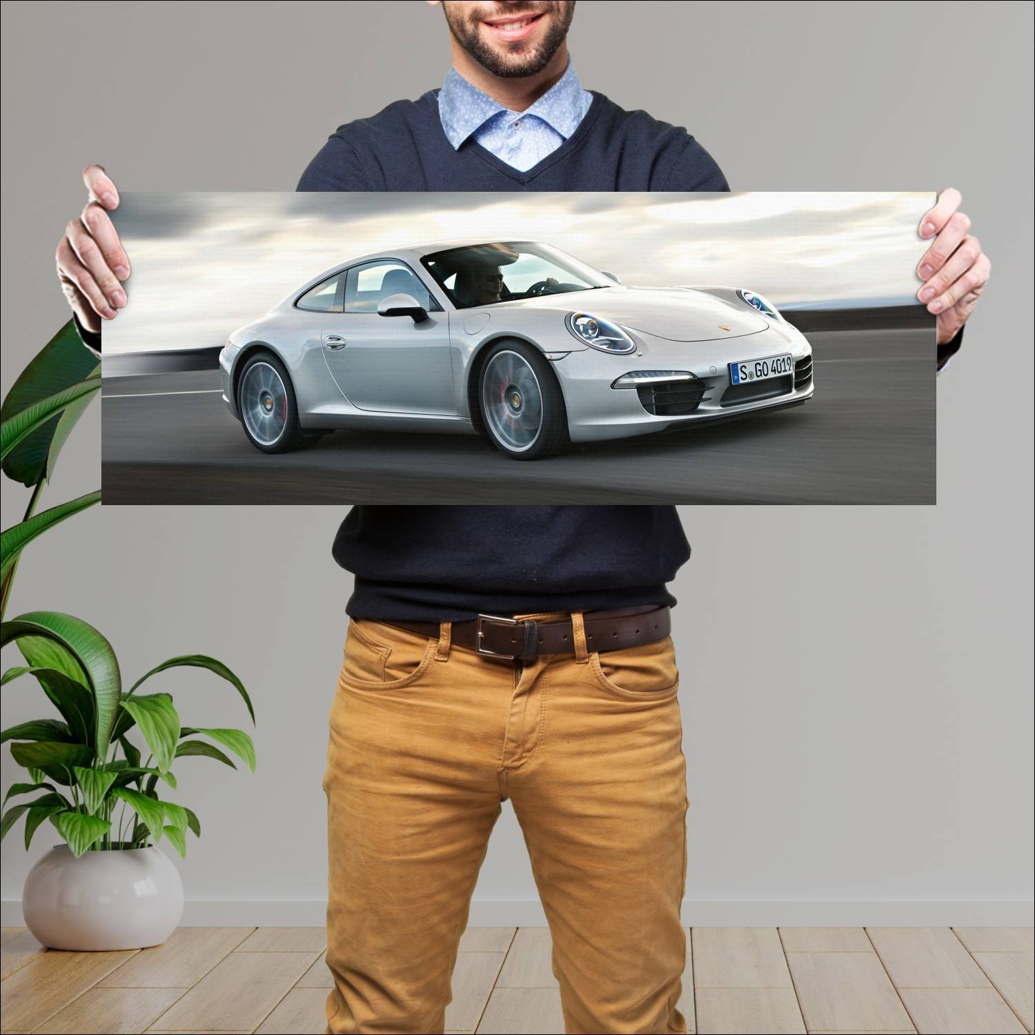 Cuadro grande 30x80cm 2011 porsche 911 carrera s 4 690 Porsche