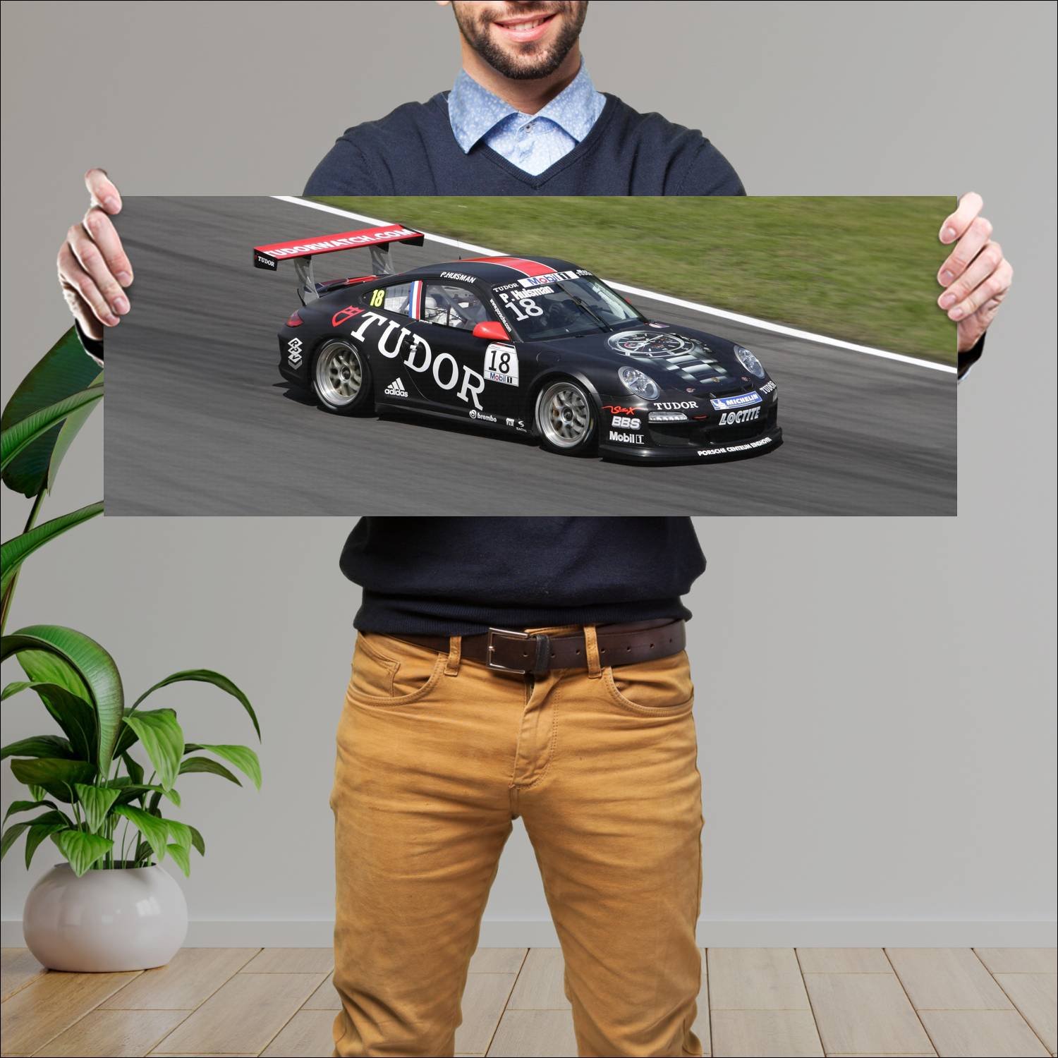 Cuadro grande 30x80cm 2011 porsche 911 gt3 cup 490 698 Porsche