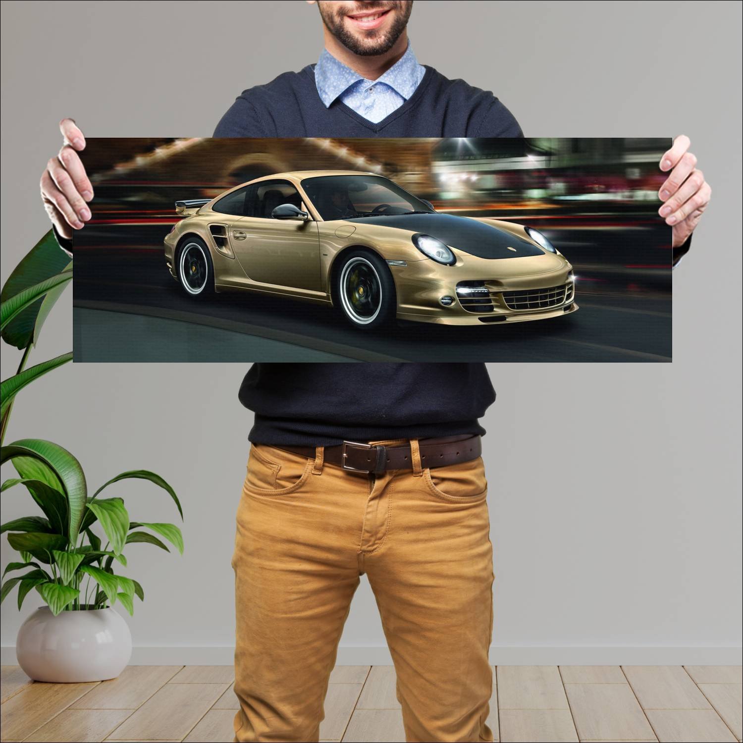 Cuadro grande 30x80cm 2011 porsche 911 turbo s 10 705 Porsche