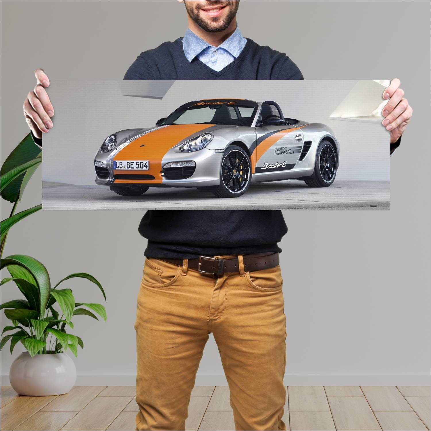 Cuadro grande 30x80cm 2011 porsche boxster e proto 708 Porsche