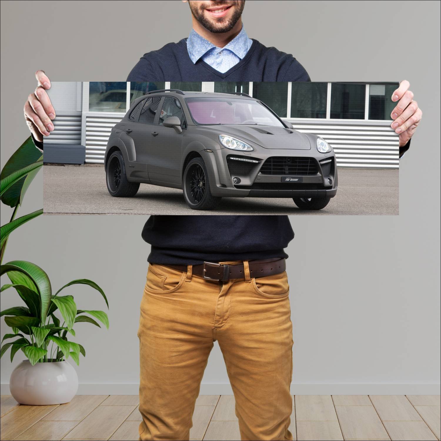 Cuadro grande 30x80cm 2011 porsche cayenne by fab 710 Porsche