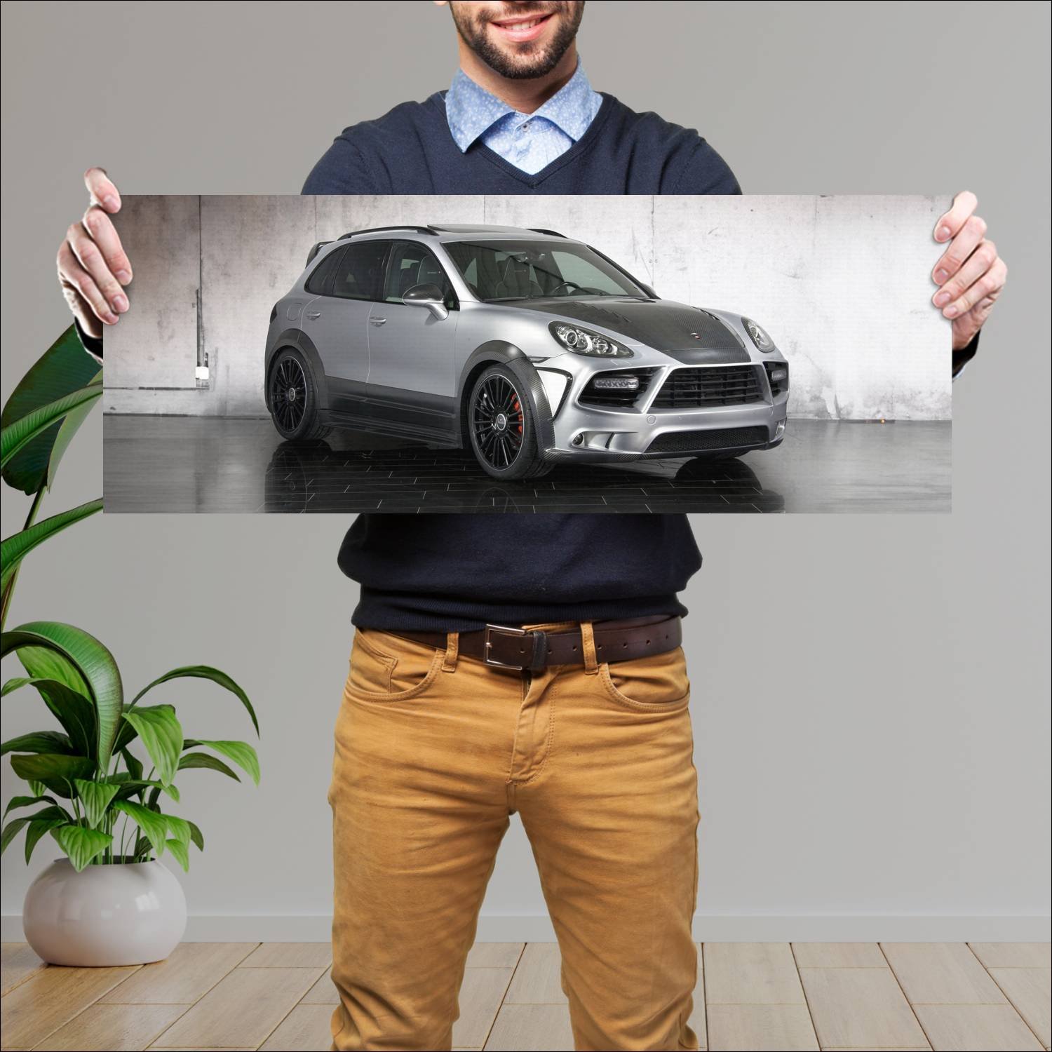 Cuadro grande 30x80cm 2011 porsche cayenne by mans 711 Porsche