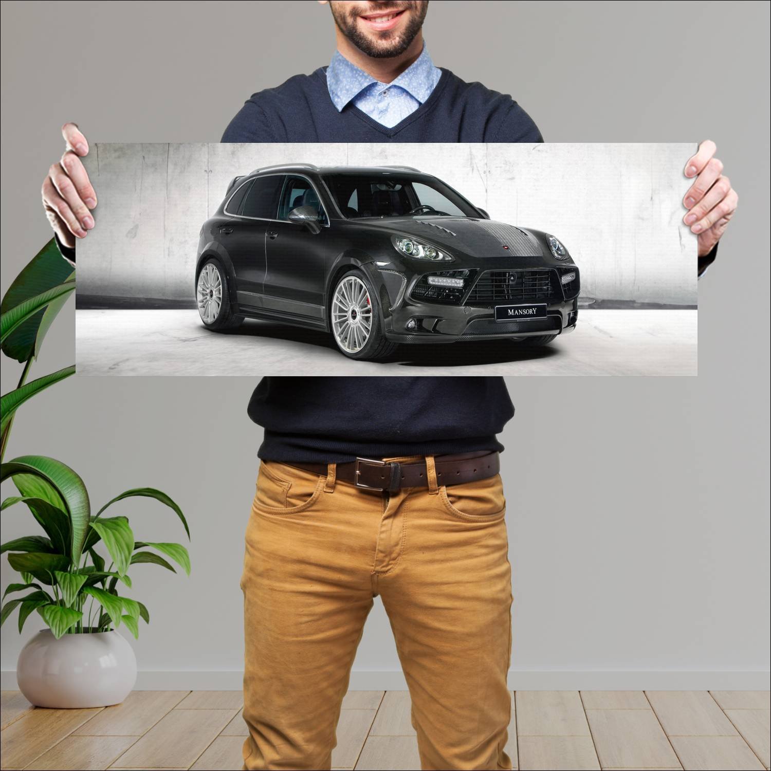 Cuadro grande 30x80cm 2011 porsche cayenne by mans 712 Porsche