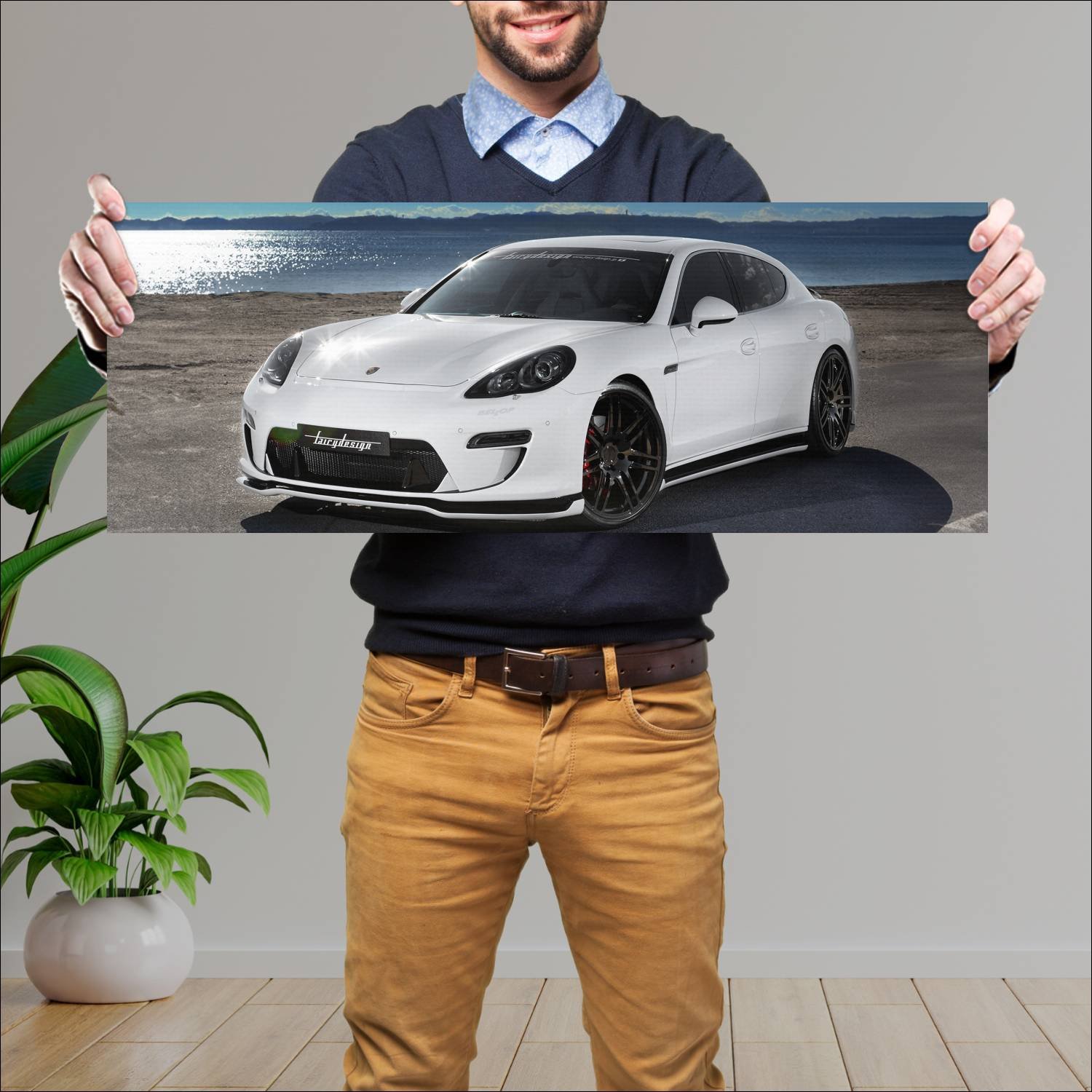 Cuadro grande 30x80cm 2011 porsche panamera by fai 715 Porsche