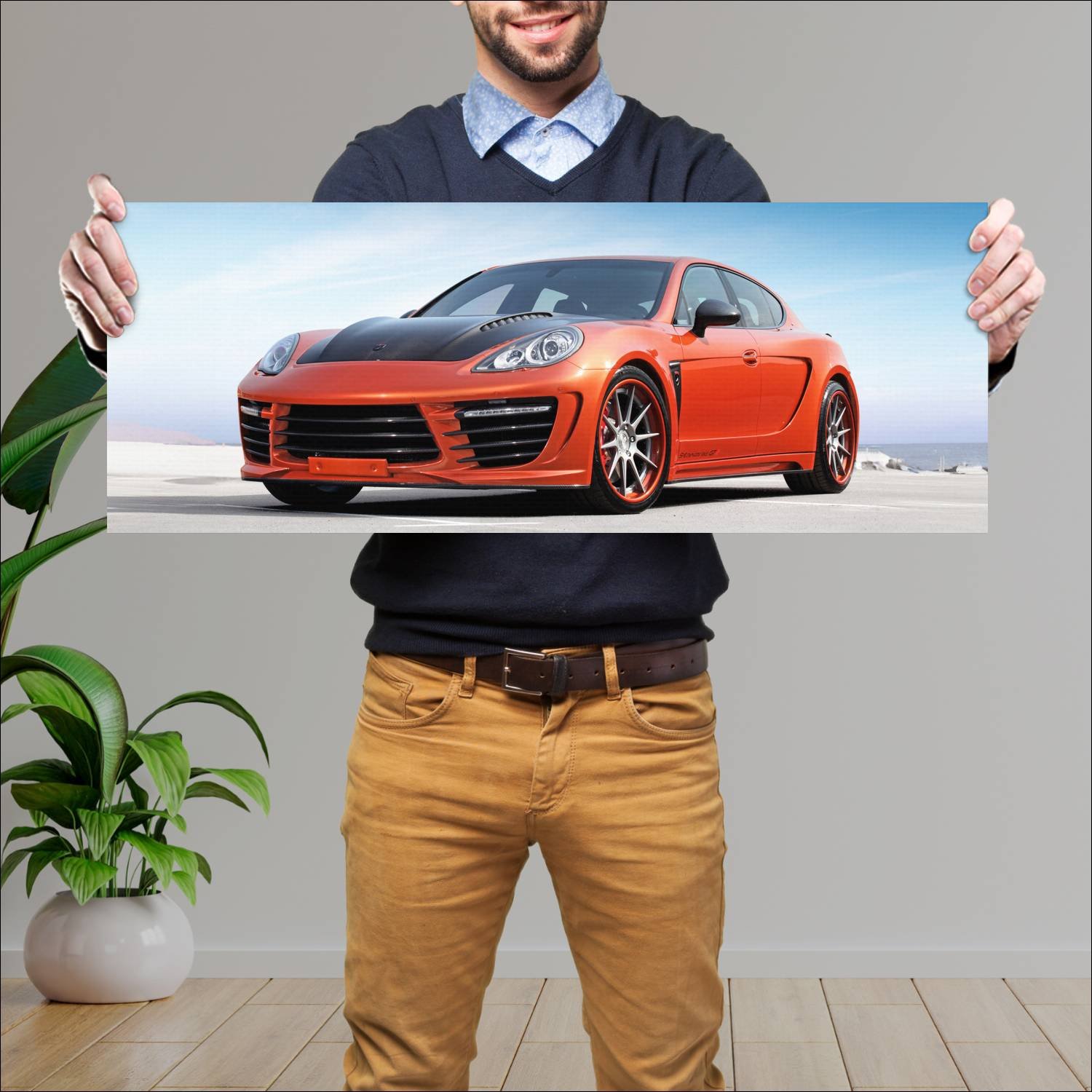 Cuadro grande 30x80cm 2011 topcar stingray gtr 114 727 Porsche