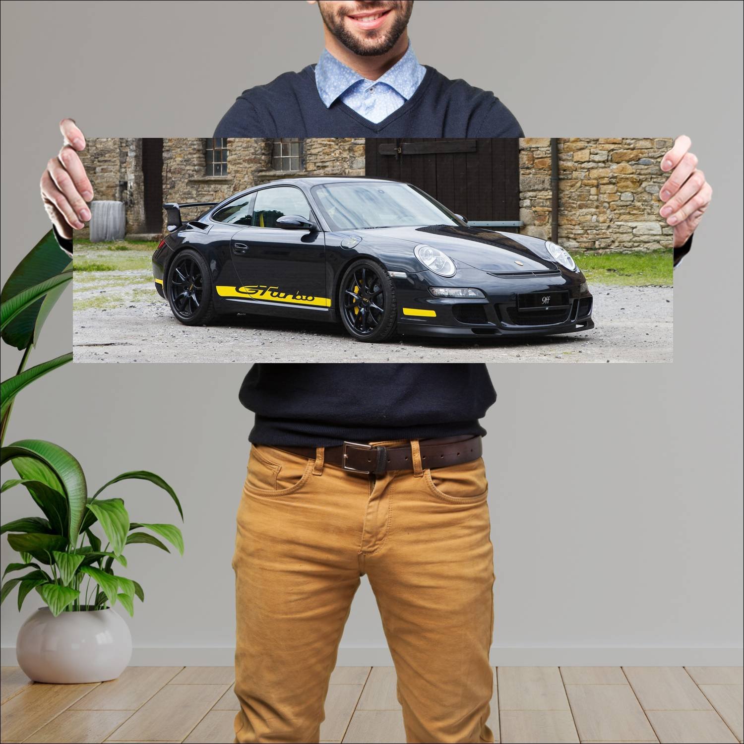 Cuadro grande 30x80cm 2012 9ff gturbo 1200 auto 731 Porsche