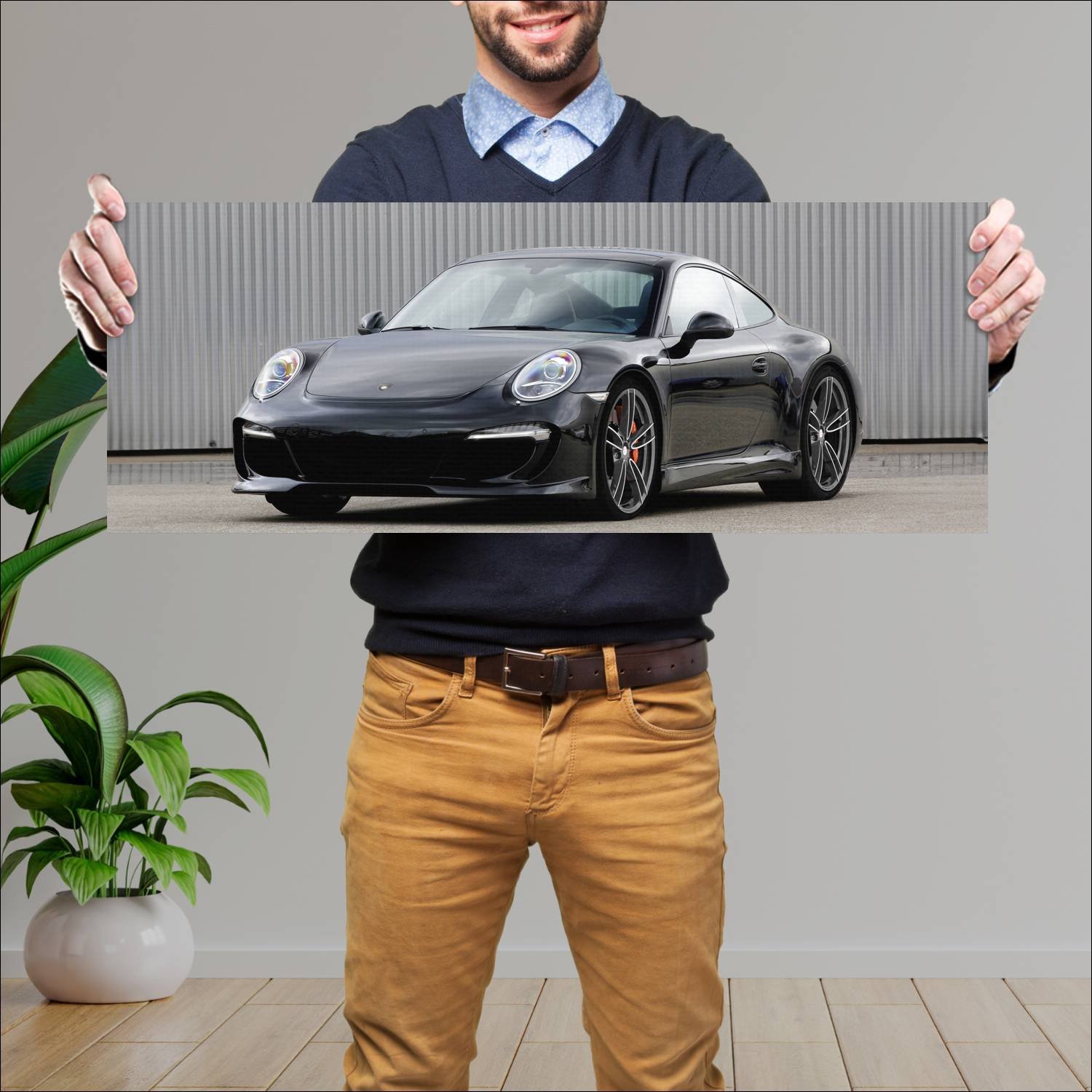 Cuadro grande 30x80cm 2012 gemballa gt auto 732 Porsche