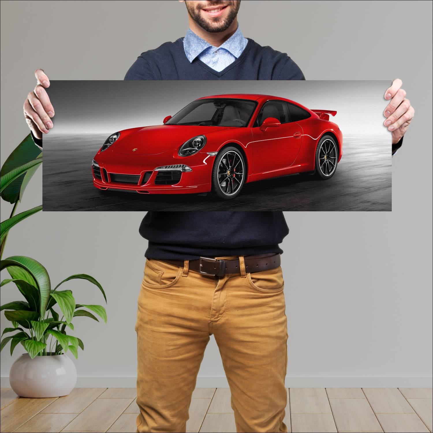 Cuadro grande 30x80cm 2012 porsche 911 carrera s a 739 Porsche