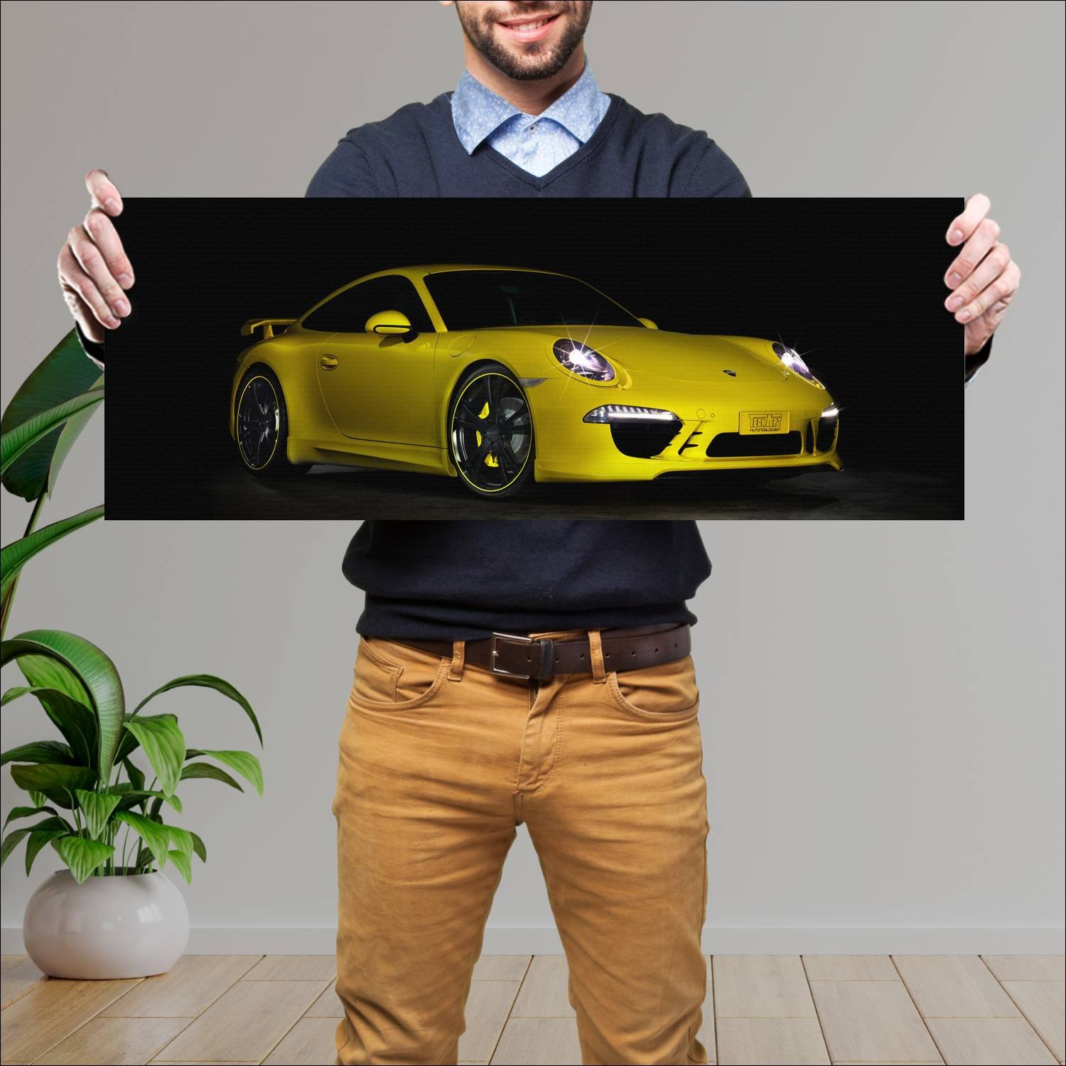 Cuadro grande 30x80cm 2012 porsche 911 carrera s b 741 Porsche