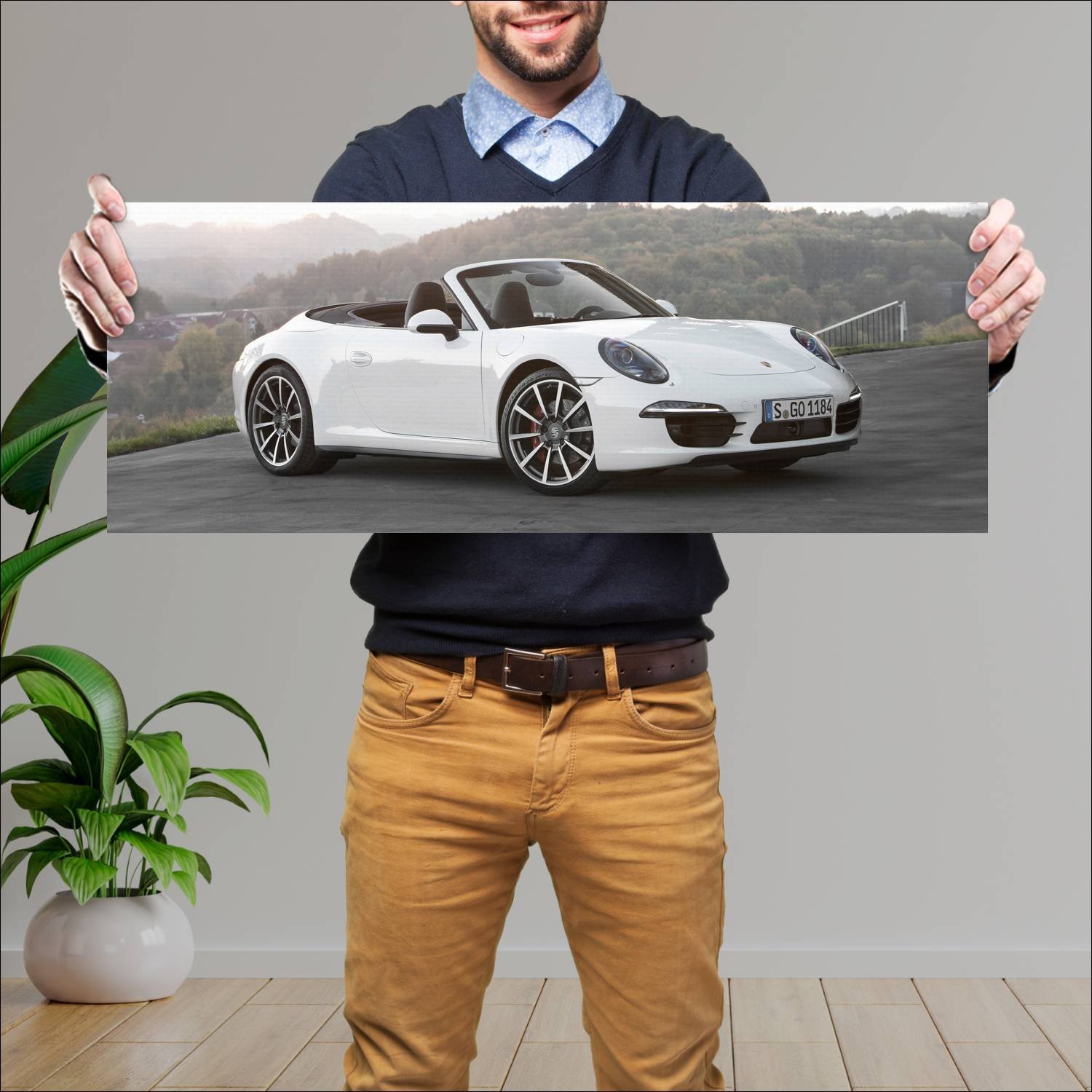 Cuadro grande 30x80cm 2012 porsche 911 carrera s c 743 Porsche