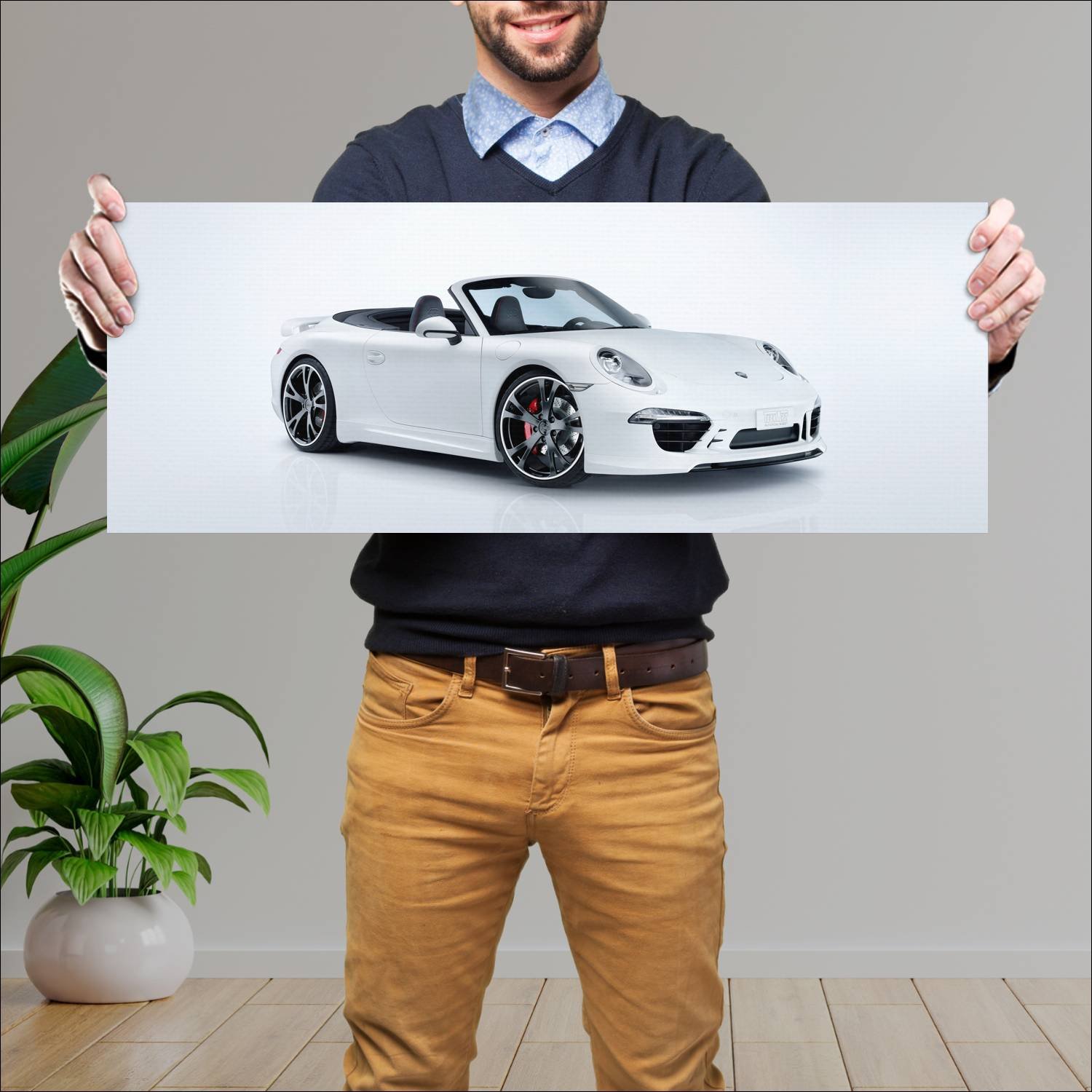 Cuadro grande 30x80cm 2012 porsche 911 carrera s c 744 Porsche