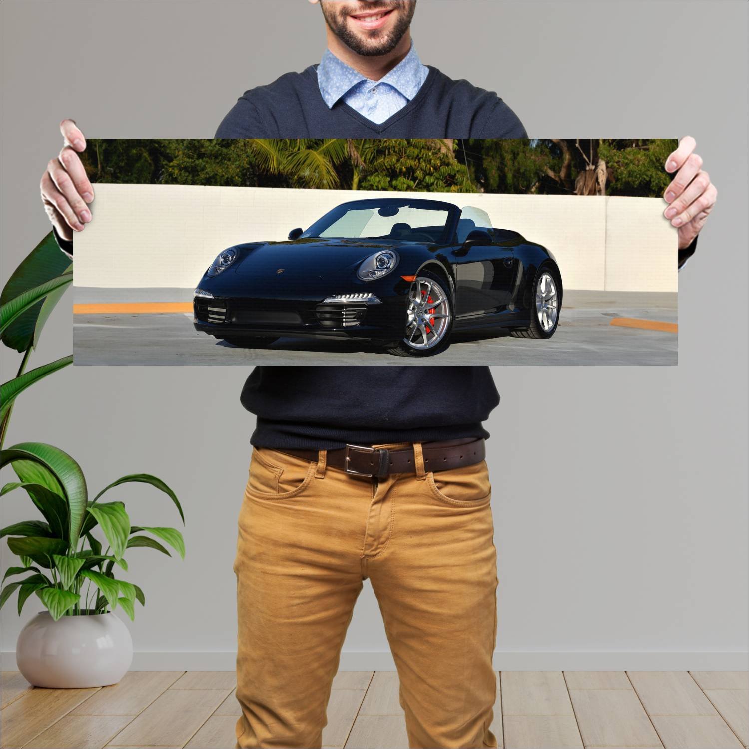 Cuadro grande 30x80cm 2012 porsche 911 carrera s c 745 Porsche