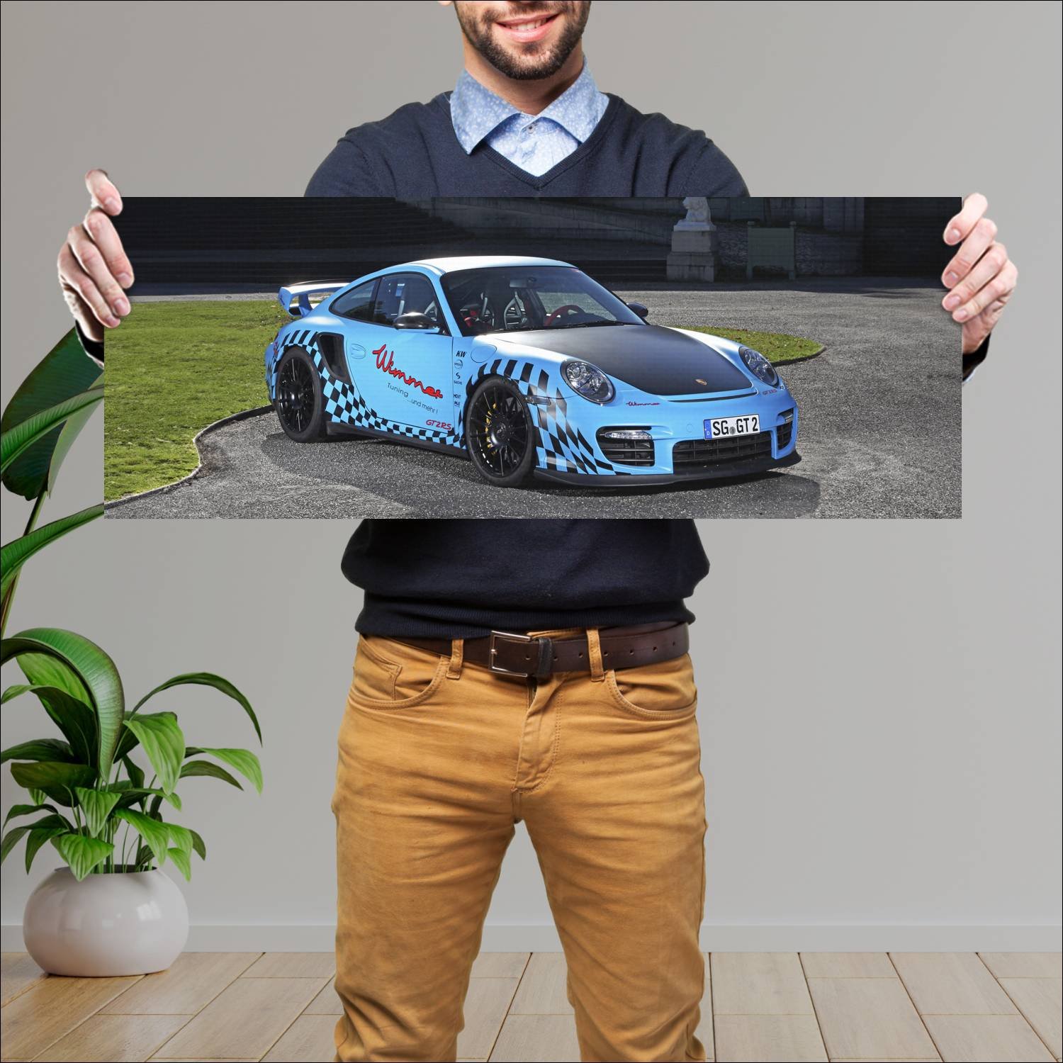 Cuadro grande 30x80cm 2012 porsche 911 gt2 rs by w 747 Porsche