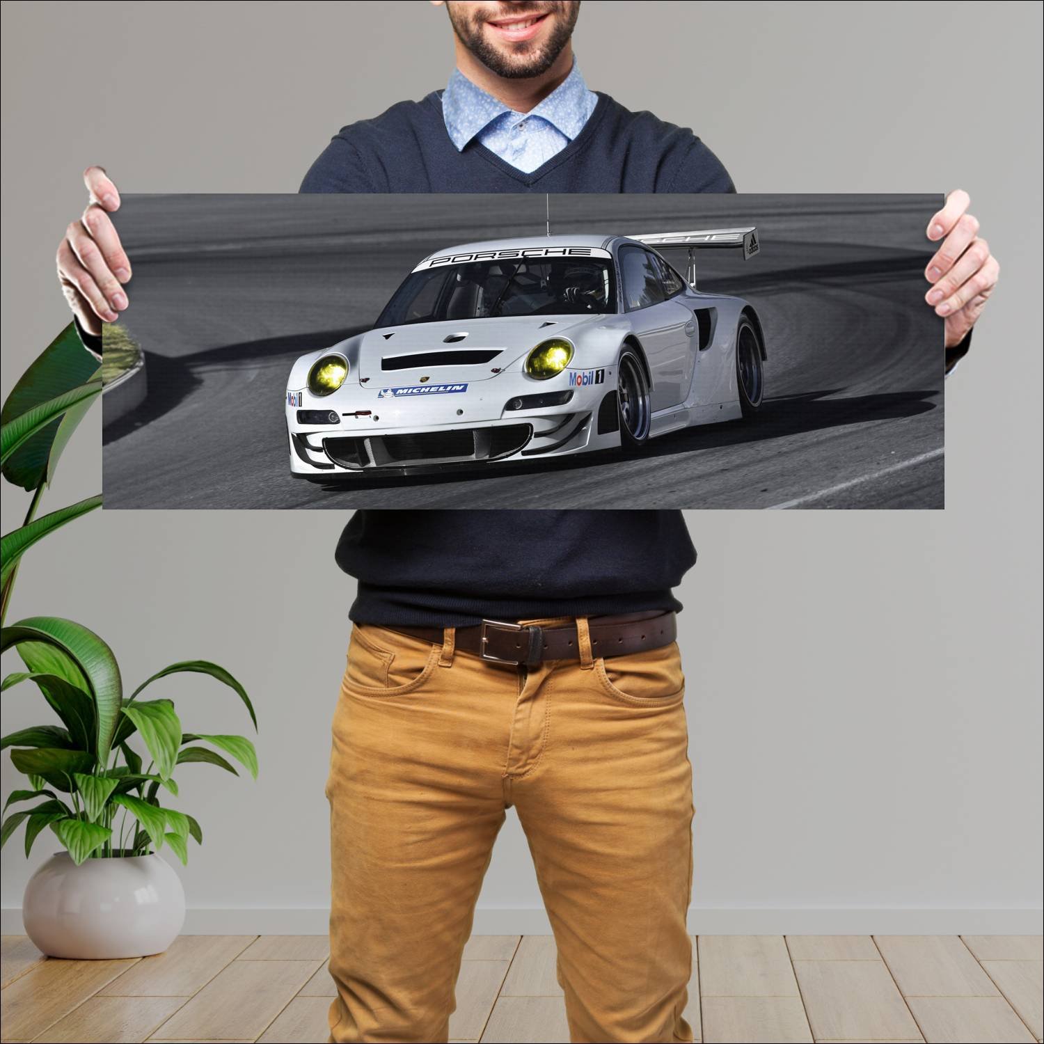 Cuadro grande 30x80cm 2012 porsche 911 gt3 rsr 488 748 Porsche
