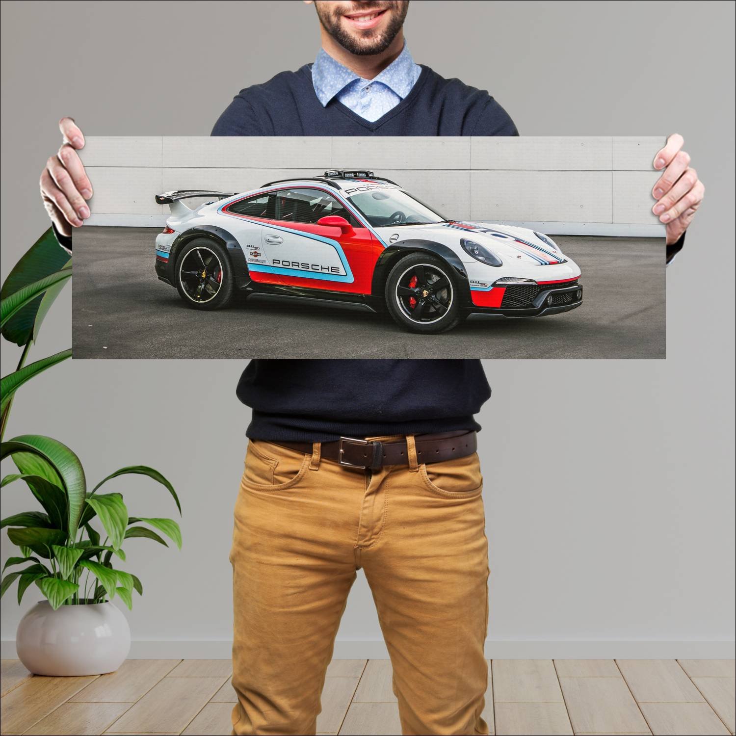 Cuadro grande 30x80cm 2012 porsche 911 vision safa 749 Porsche