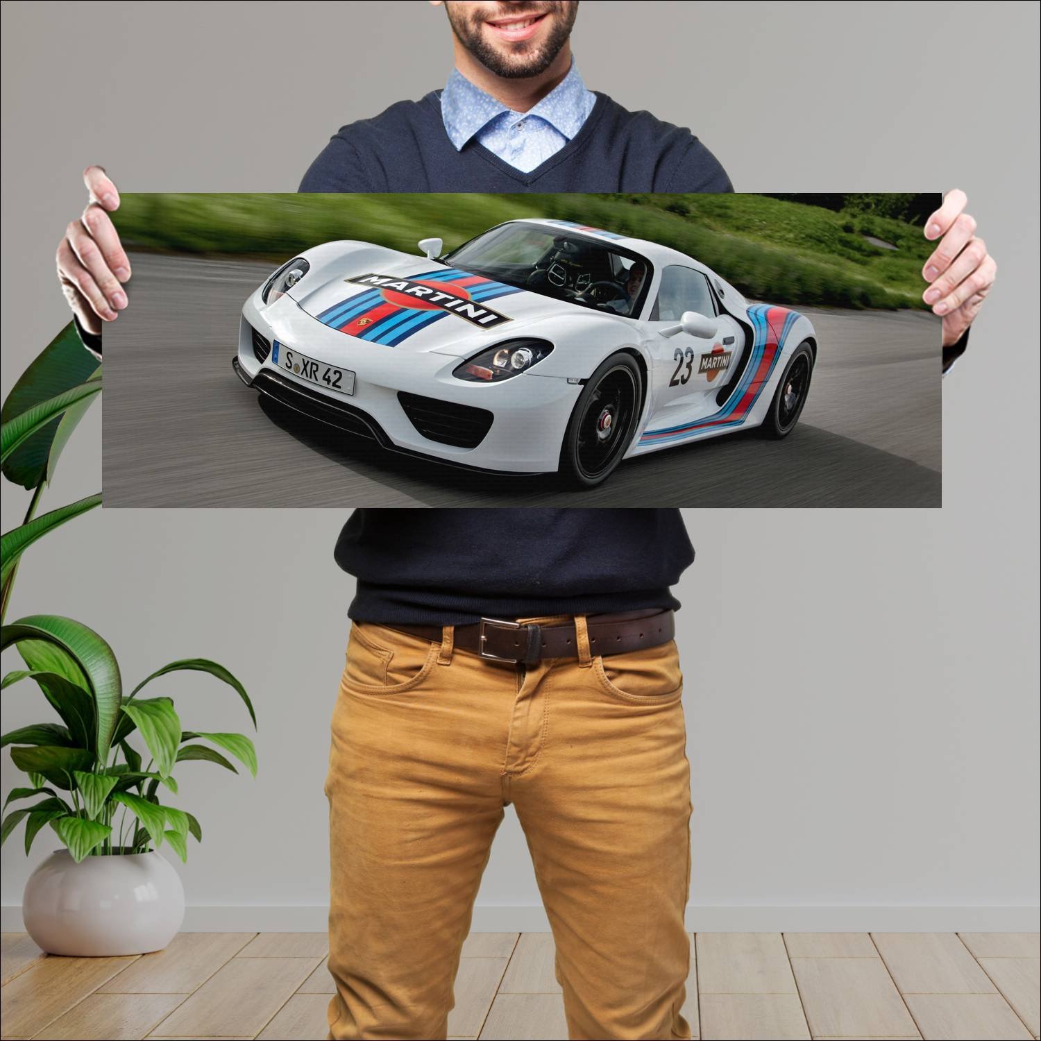 Cuadro grande 30x80cm 2012 porsche 918 spyder prot 750 Porsche
