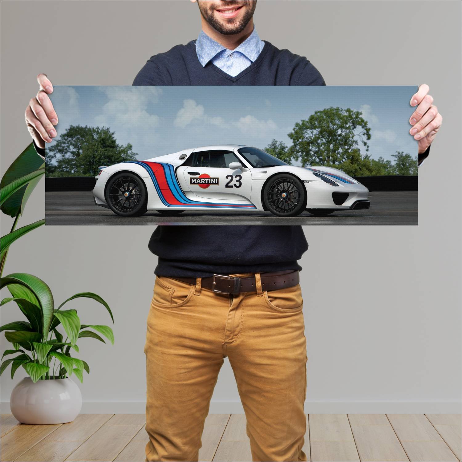 Cuadro grande 30x80cm 2012 porsche 918 spyder prot 751 Porsche