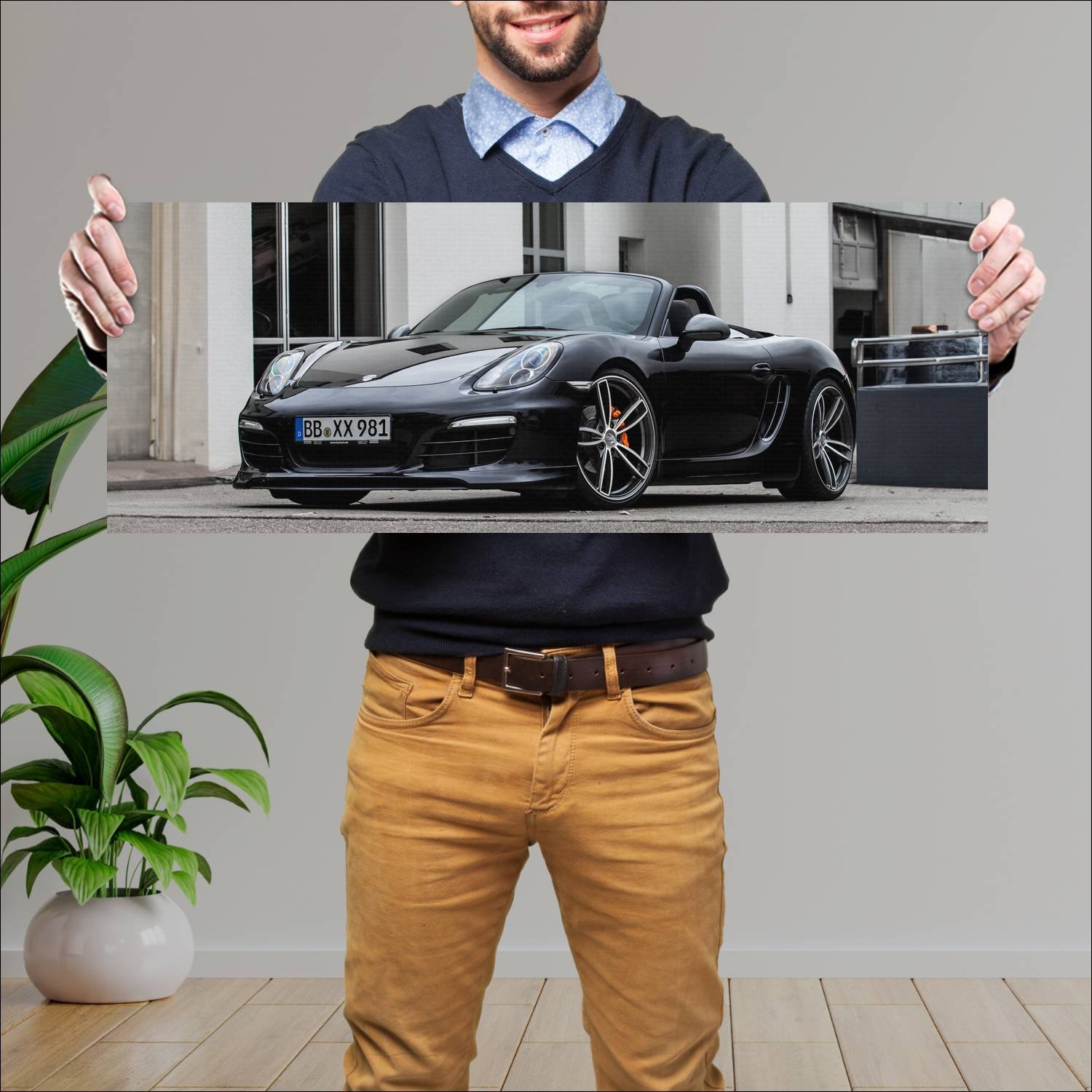 Cuadro grande 30x80cm 2012 porsche boxster by tech 755 Porsche
