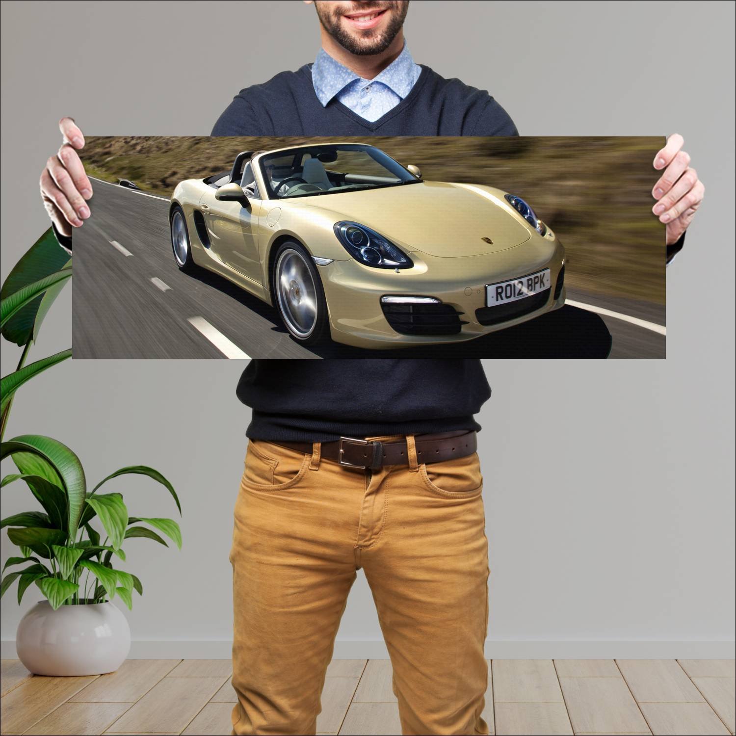Cuadro grande 30x80cm 2012 porsche boxster s uk 48 758 Porsche