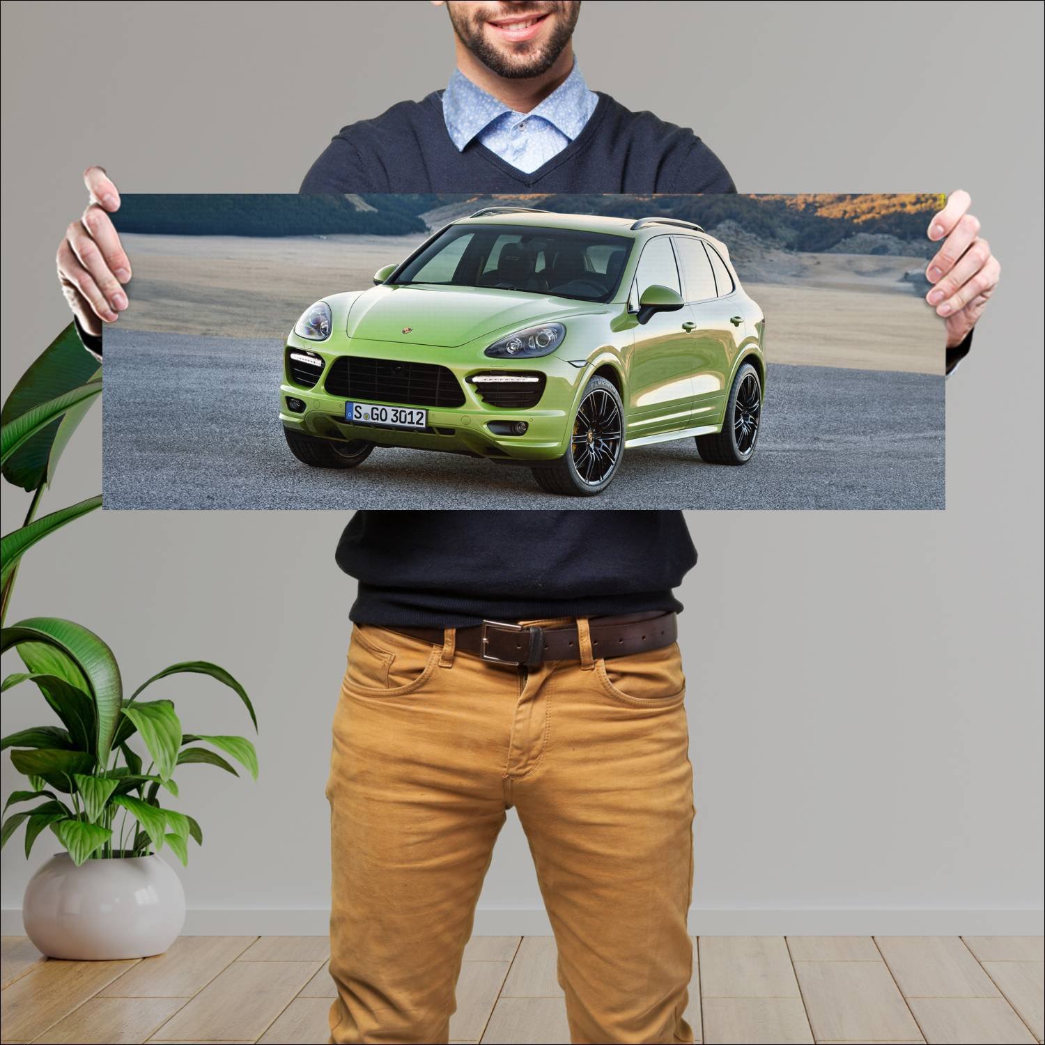 Cuadro grande 30x80cm 2012 porsche cayenne gts 490 761 Porsche