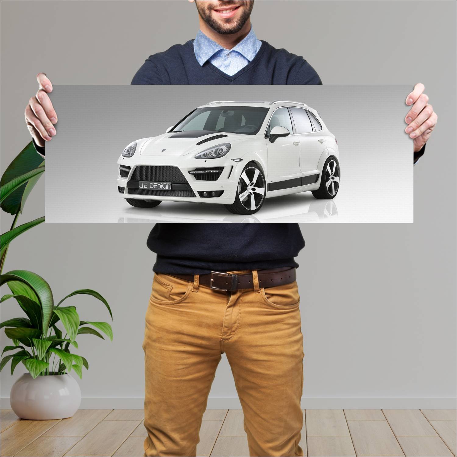 Cuadro grande 30x80cm 2012 porsche cayenne progres 762 Porsche