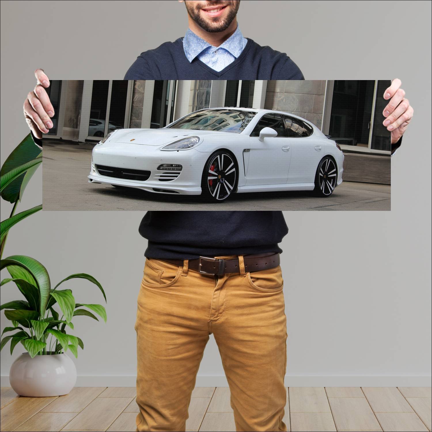 Cuadro grande 30x80cm 2012 porsche panamera gts wh 767 Porsche