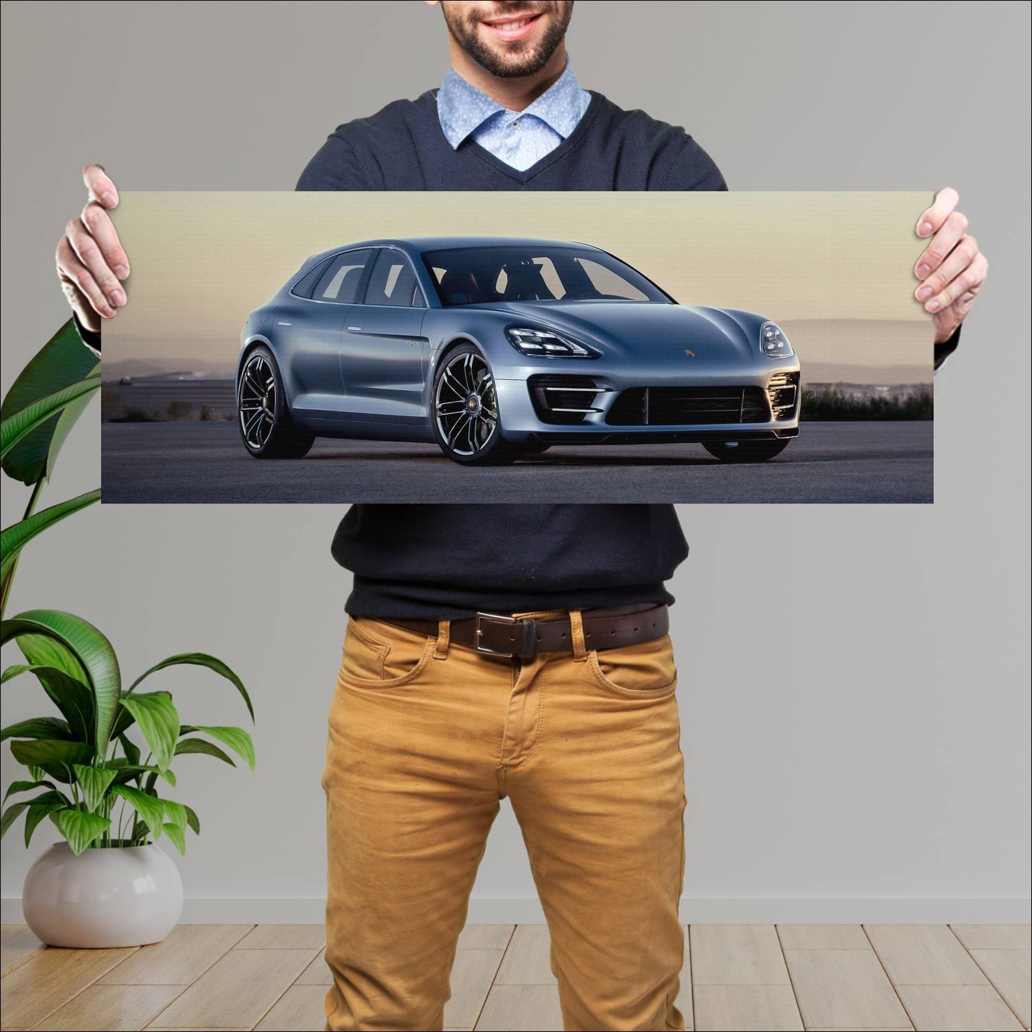 Cuadro grande 30x80cm 2012 porsche panamera sport 769 Porsche