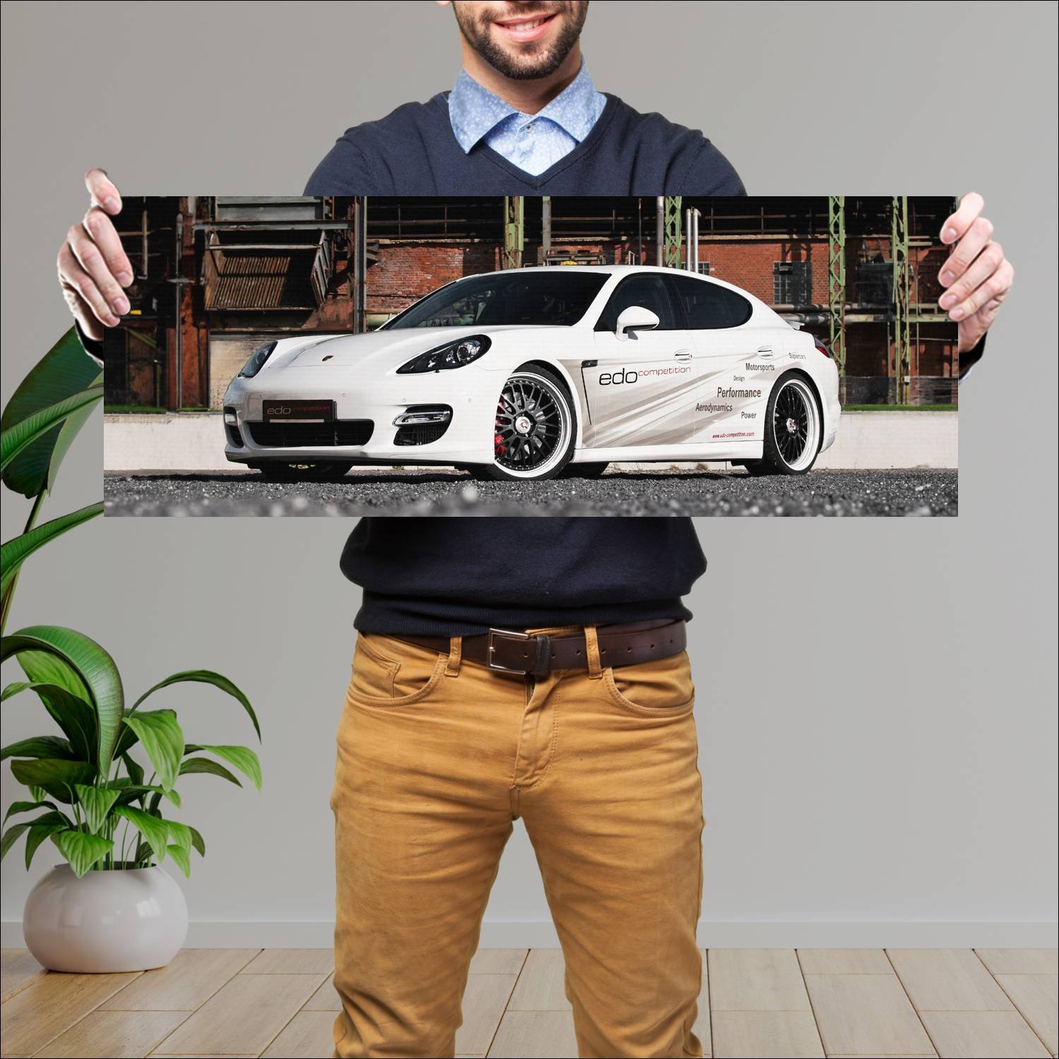 Cuadro grande 30x80cm 2012 porsche panamera turbo 770 Porsche