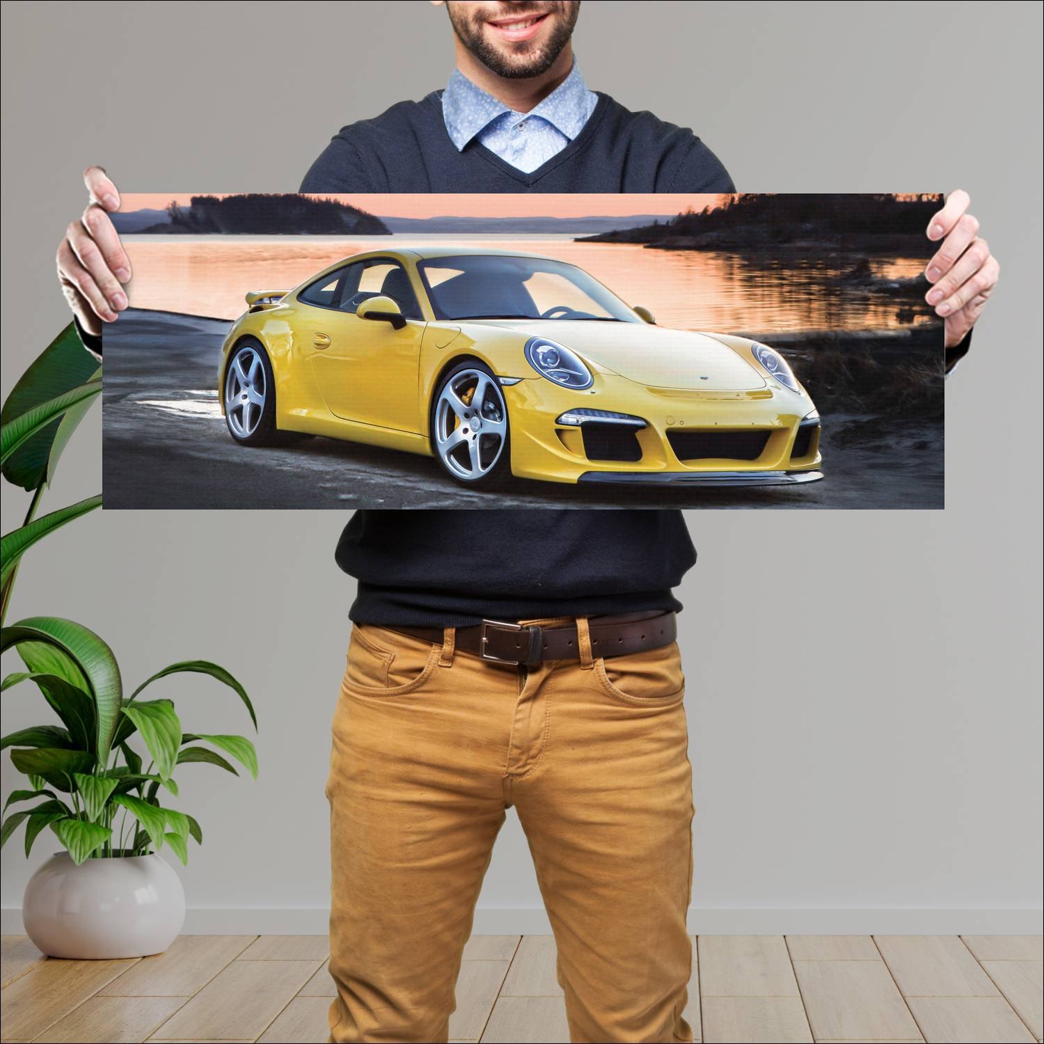Cuadro grande 30x80cm 2012 ruf rt 35 auto 773 Porsche