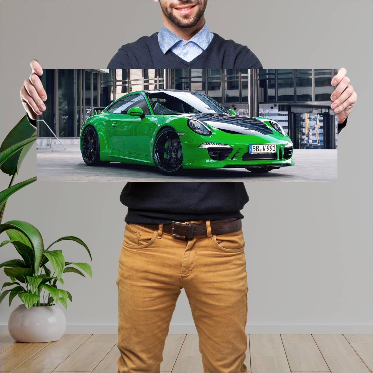 Cuadro grande 30x80cm 2013 porsche 911 carrera s b 777 Porsche